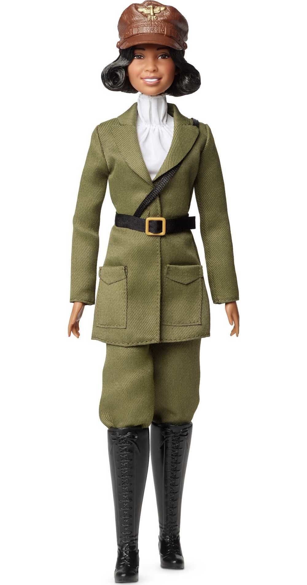 Bessie Coleman Collectible Doll with Aviator Suit and Helmet