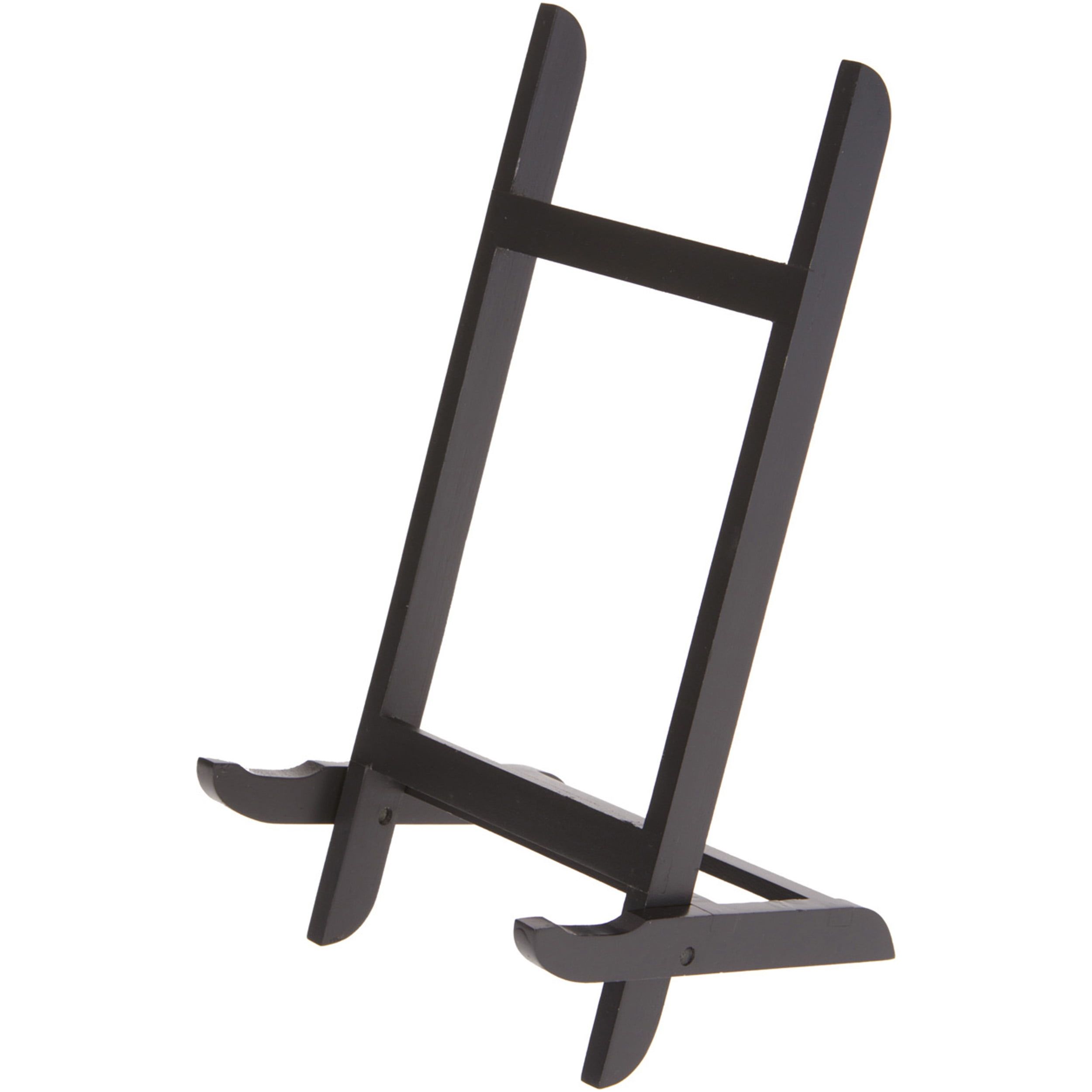 Folding Black Wood Easel Stand, 9.5" H x 5" W x 5" D, Pack of 2