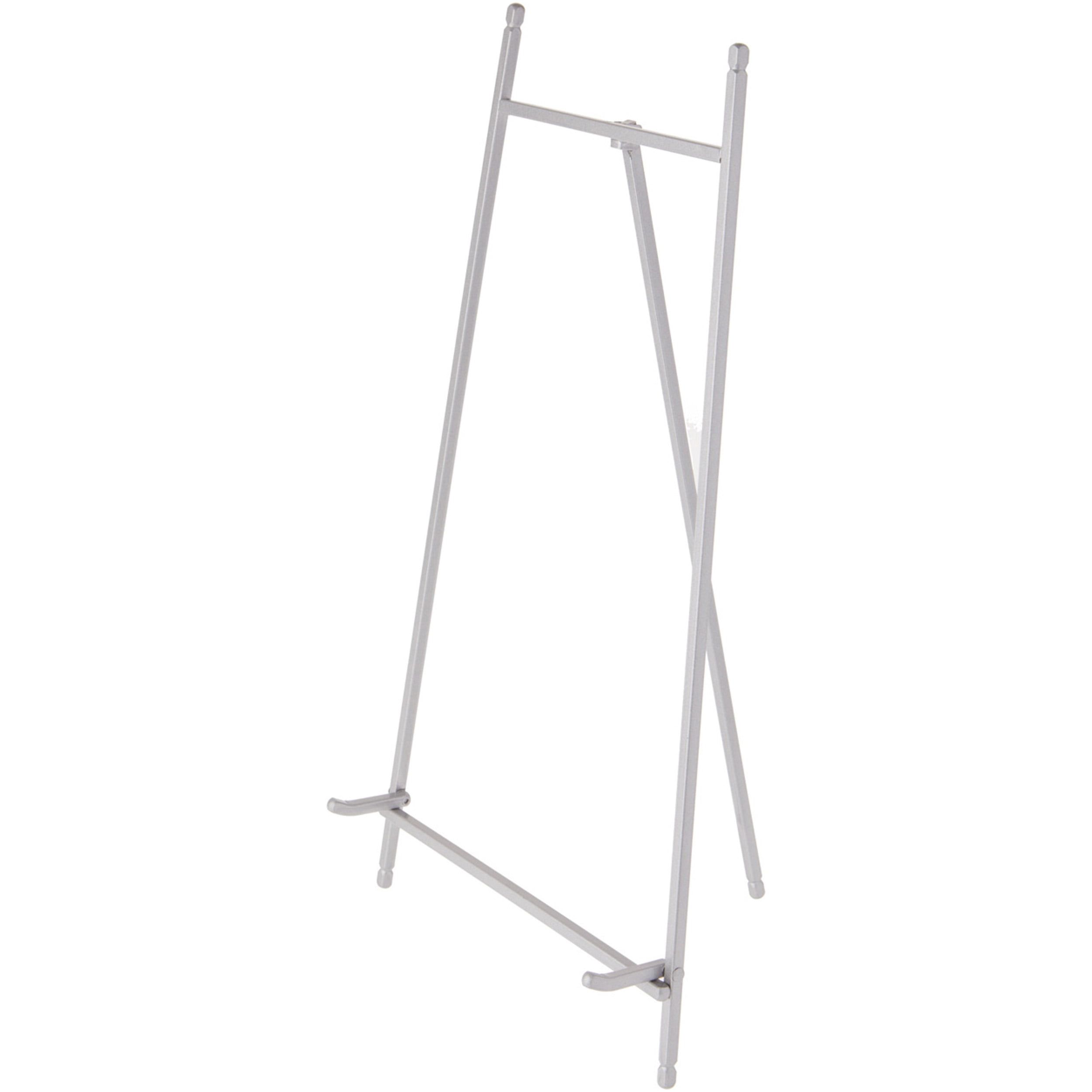 Satin Silver Metal Display Easel, 16" Height