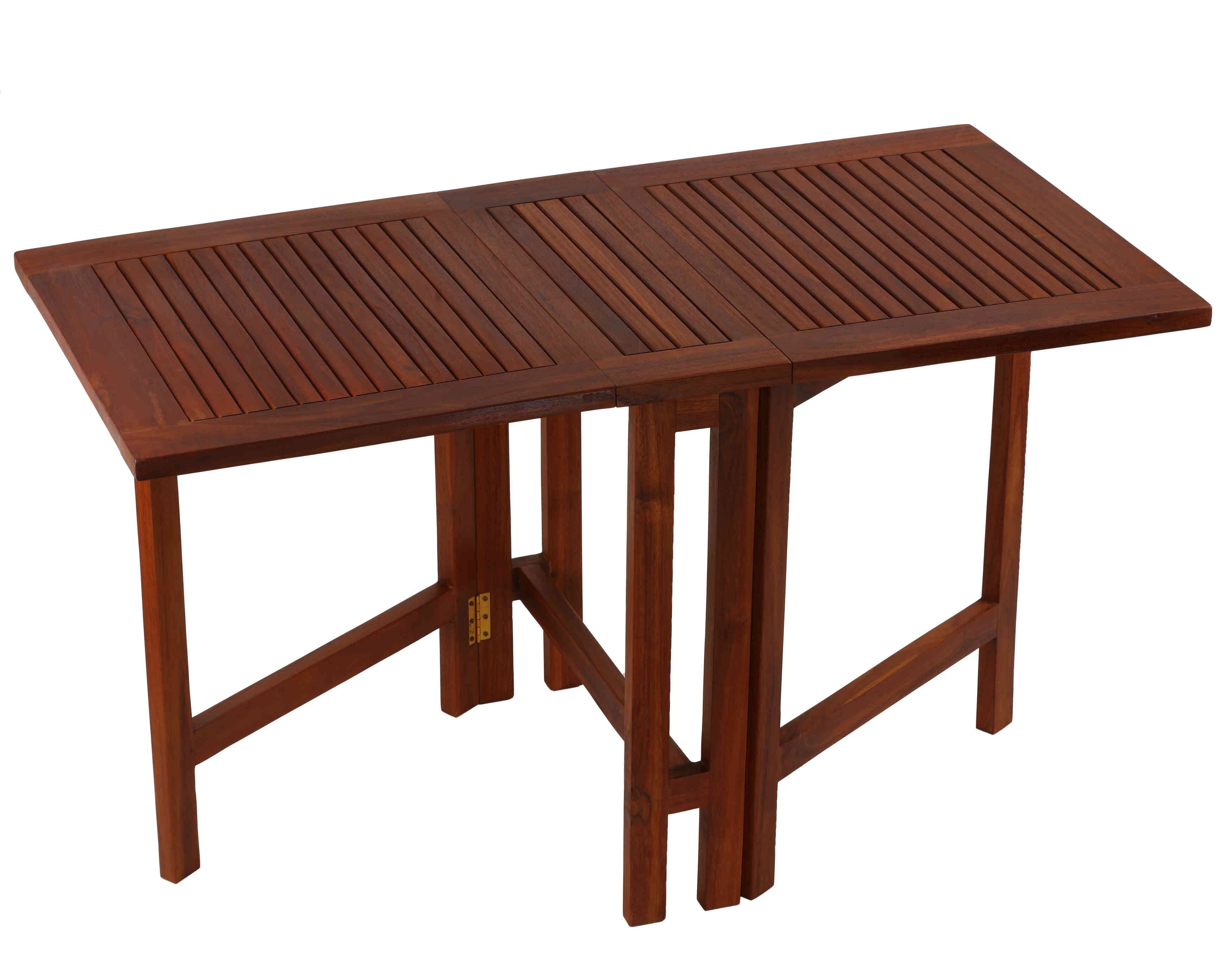 Emery Teak Double Leaf Butterfly Folding Dining Table