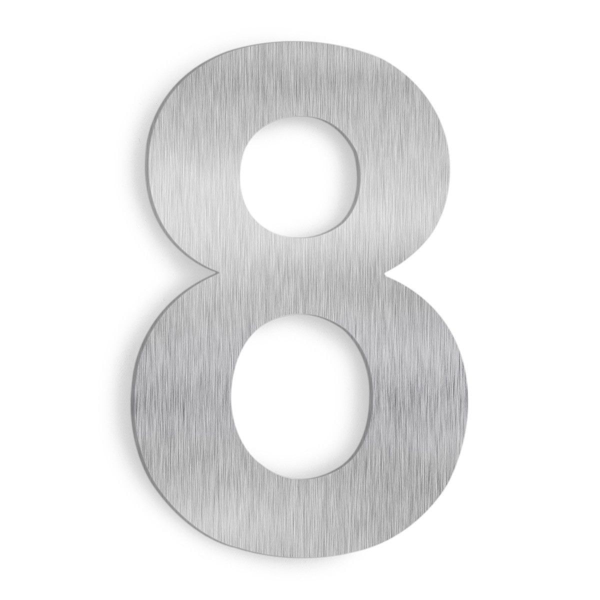 Barton 6" Floating Stainless Steel Number 8 Sign