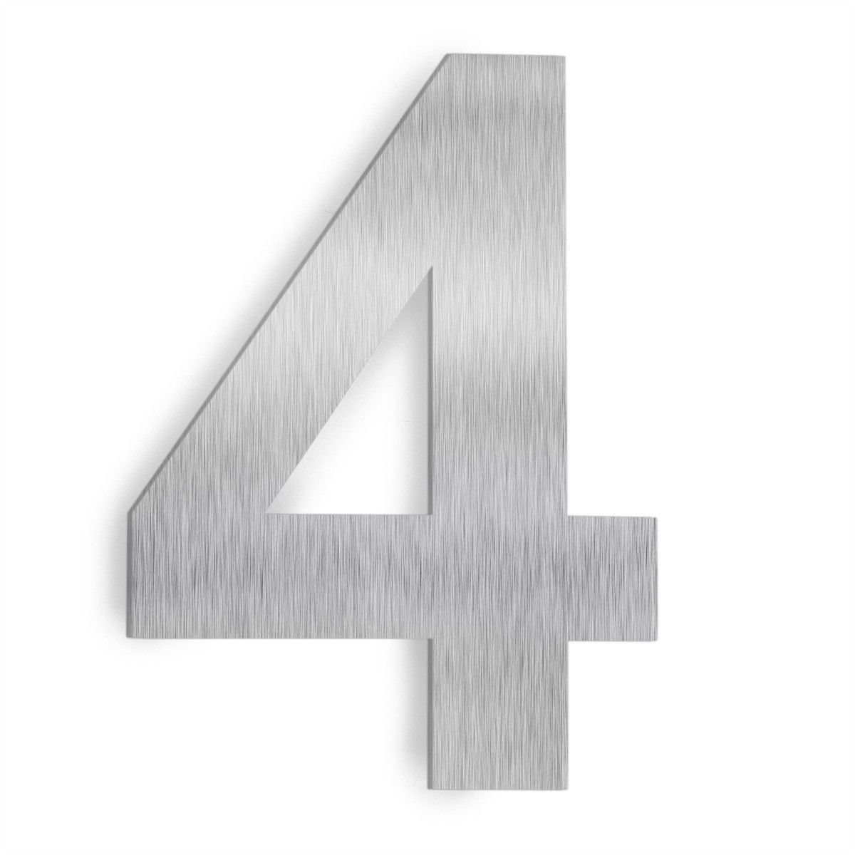 6" Silver Stainless Steel Floating House Number