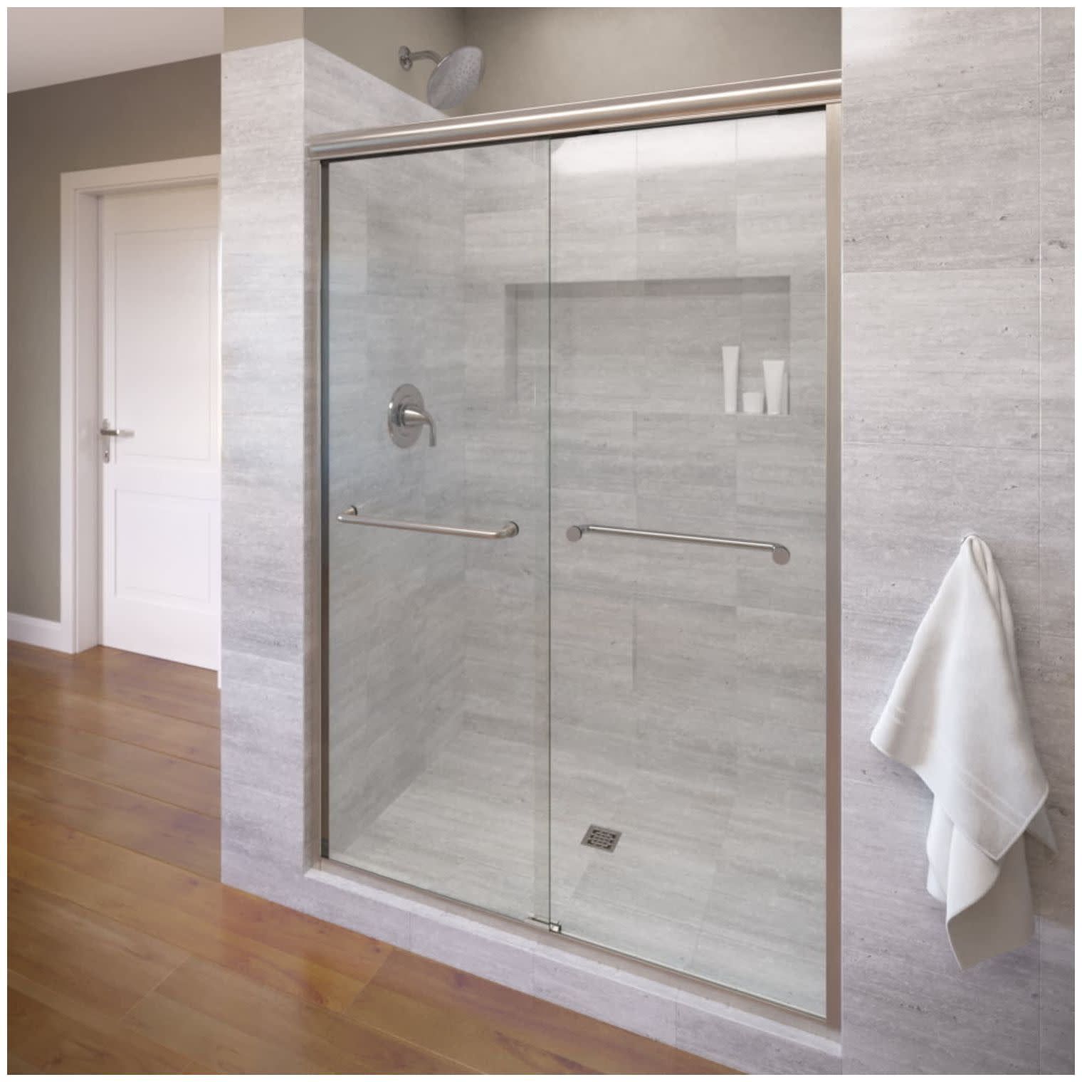 Infinity 70" Brushed Nickel Semi-Frameless Sliding Shower Door