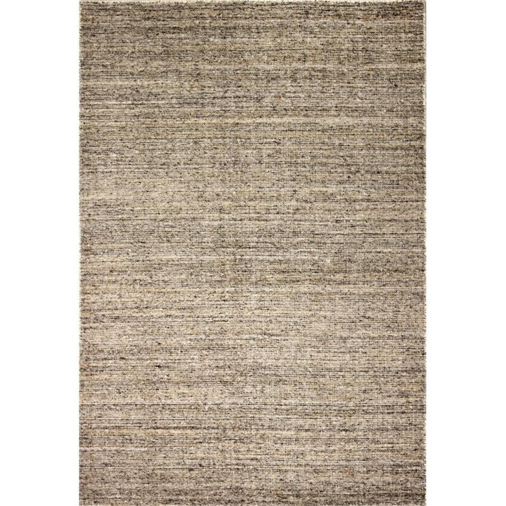 Taupe Hand Loomed Wool Rectangular Area Rug 2' x 3'