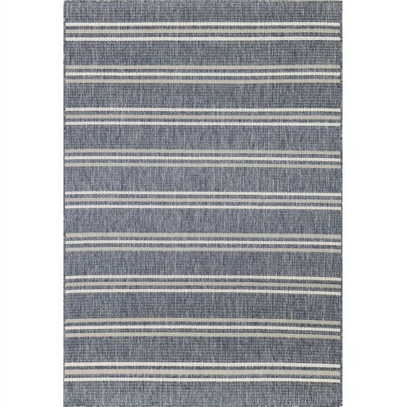 Serenity Gray 9' x 12' UV-Protected Stain-Resistant Synthetic Rug