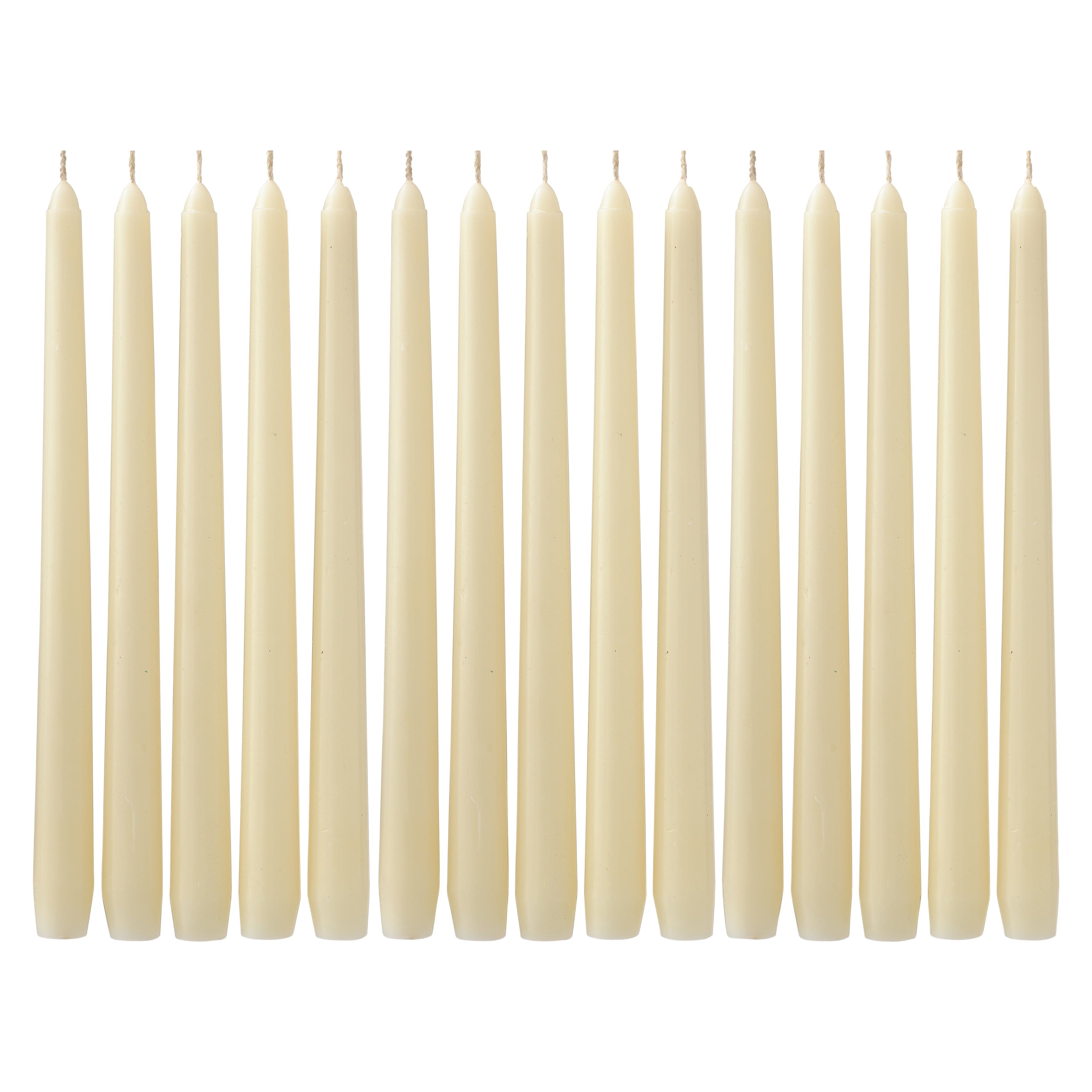 Ivory Unscented Paraffin Wax Taper Candle Set