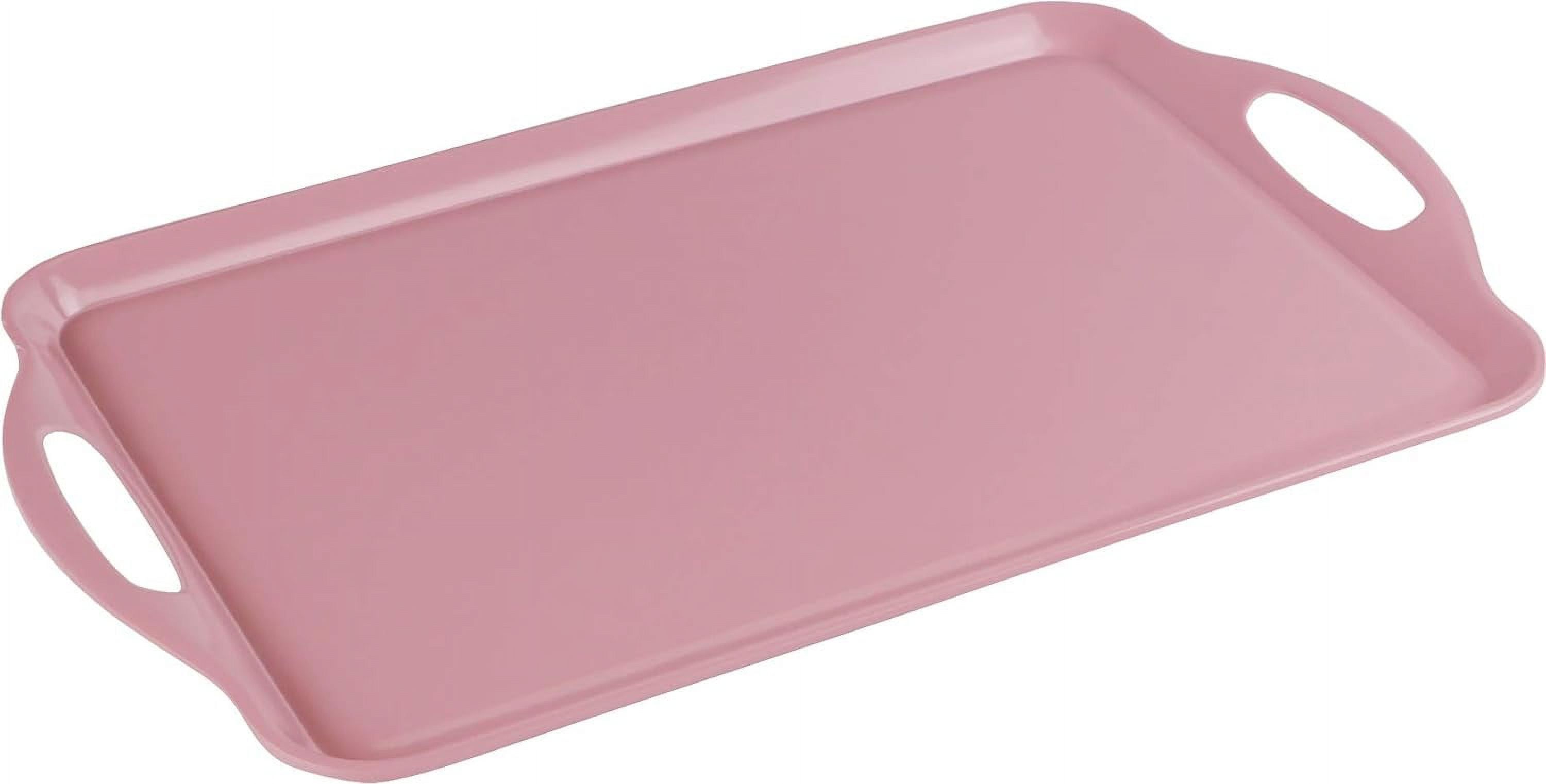 Sleek Modern Black Melamine Rectangular Serving Tray