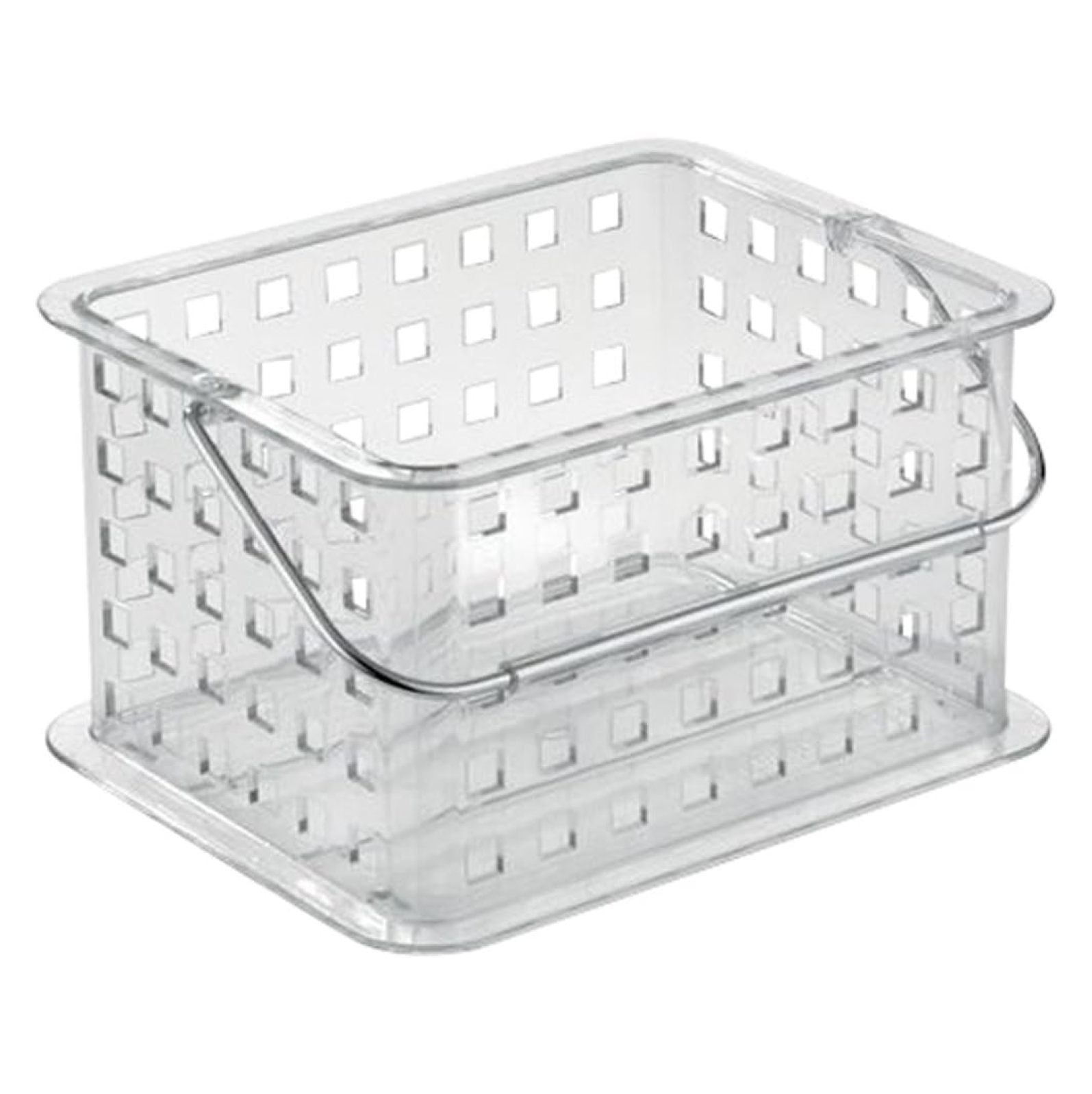 Small Clear Chrome-Plated Storage Basket