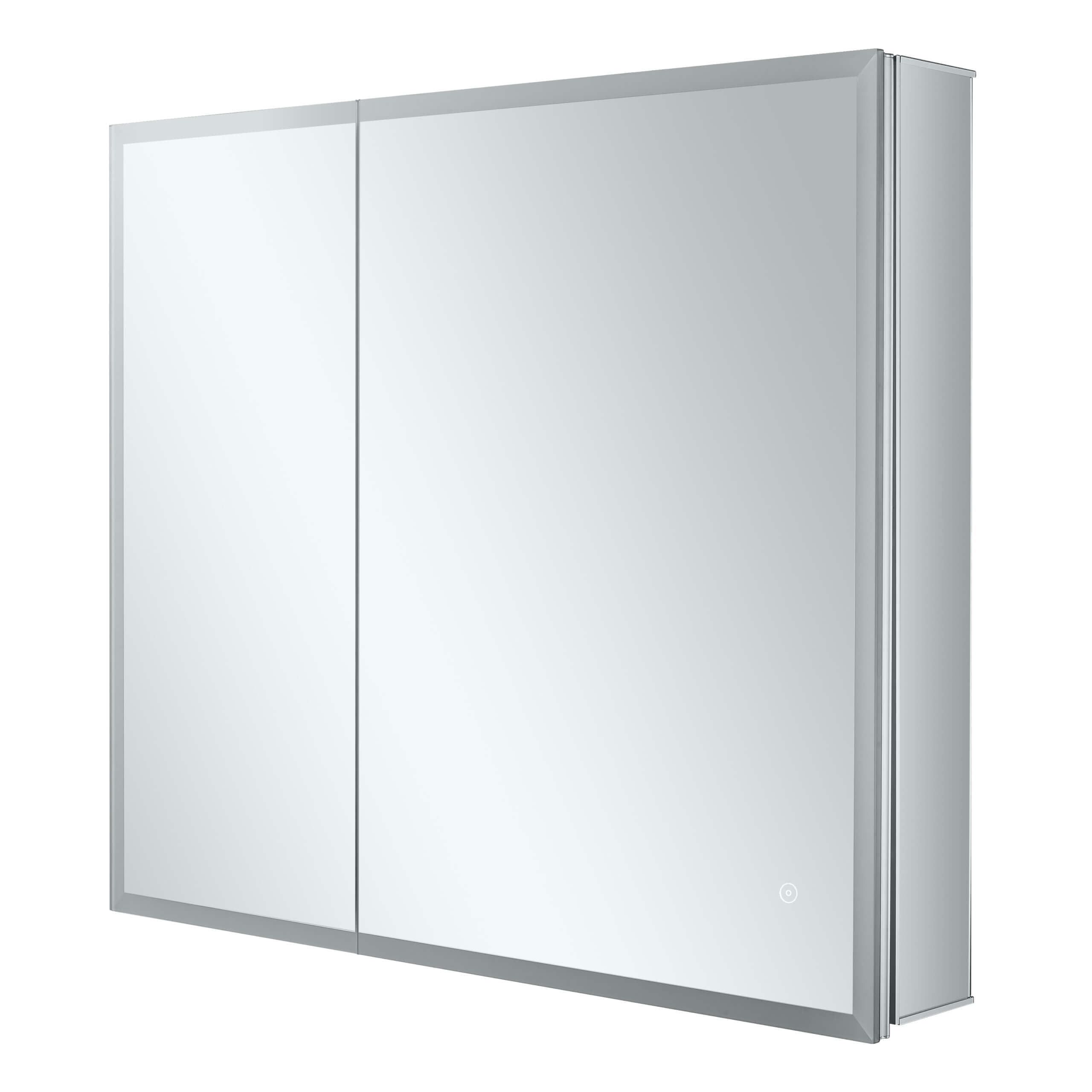 30 x 36 Aluminum LED Mirrored Bathroom Medicine Cabinet