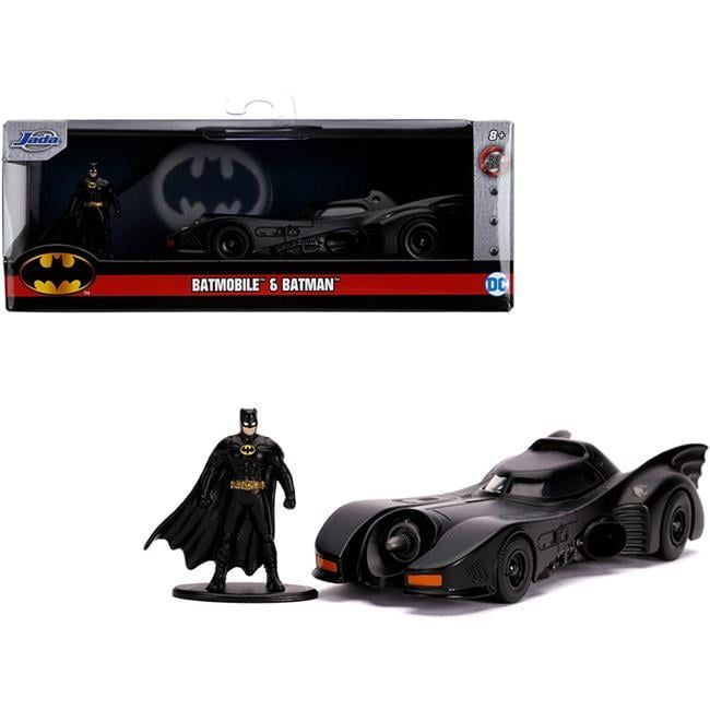 1989 Black Diecast Batmobile with Batman Figure, 1:32 Scale