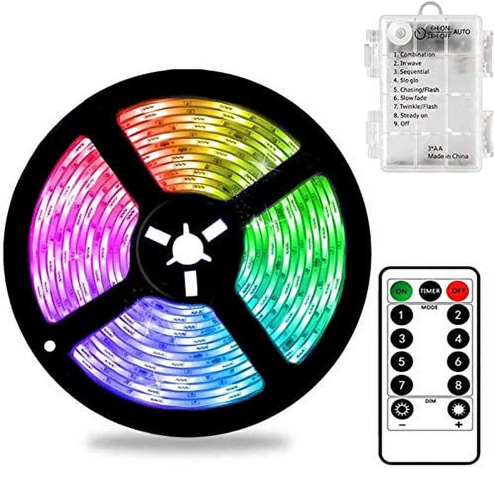 9.8ft Multicolor LED Strip Lights with Remote and Timer