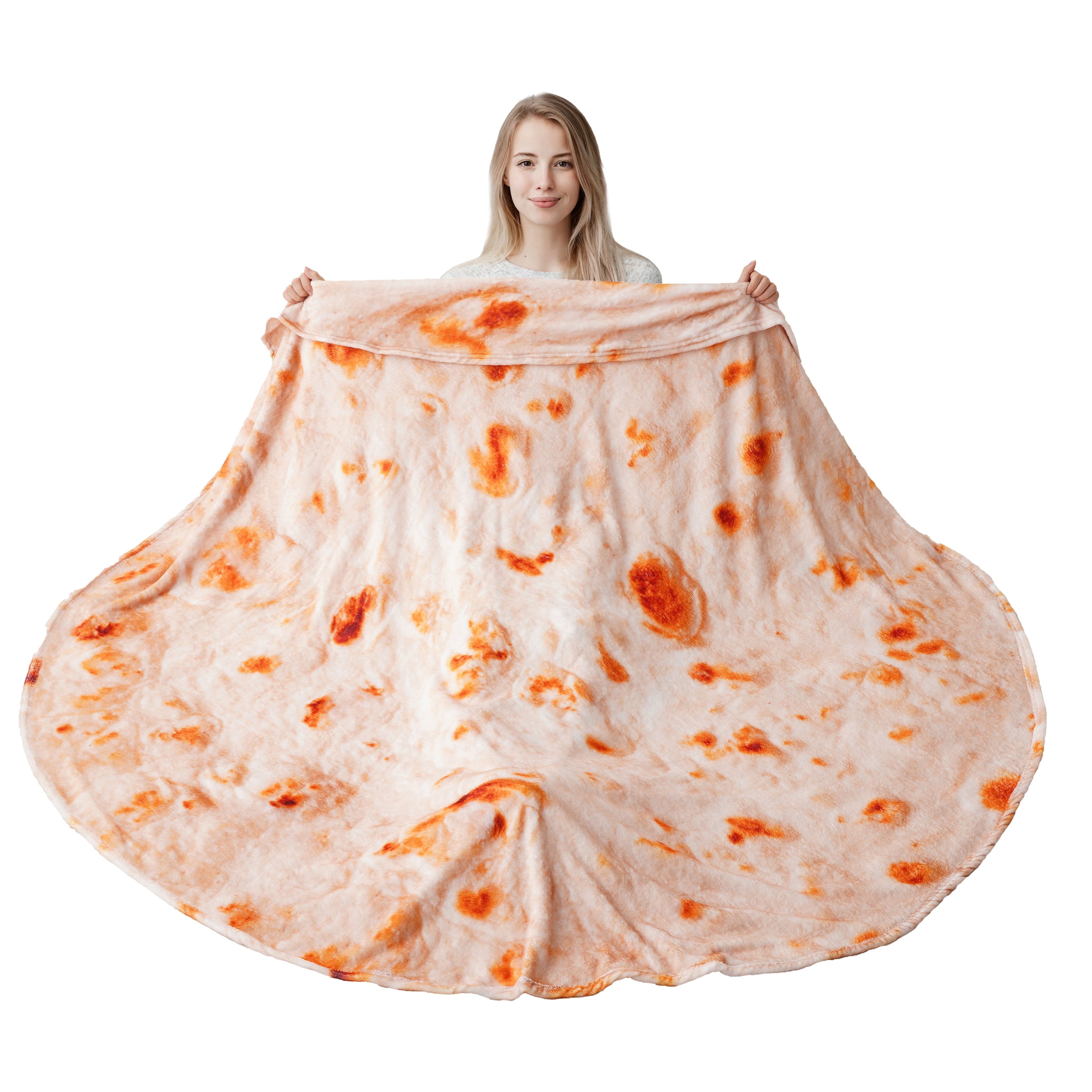 71'' Burrito Print Flannel Swaddle Blanket