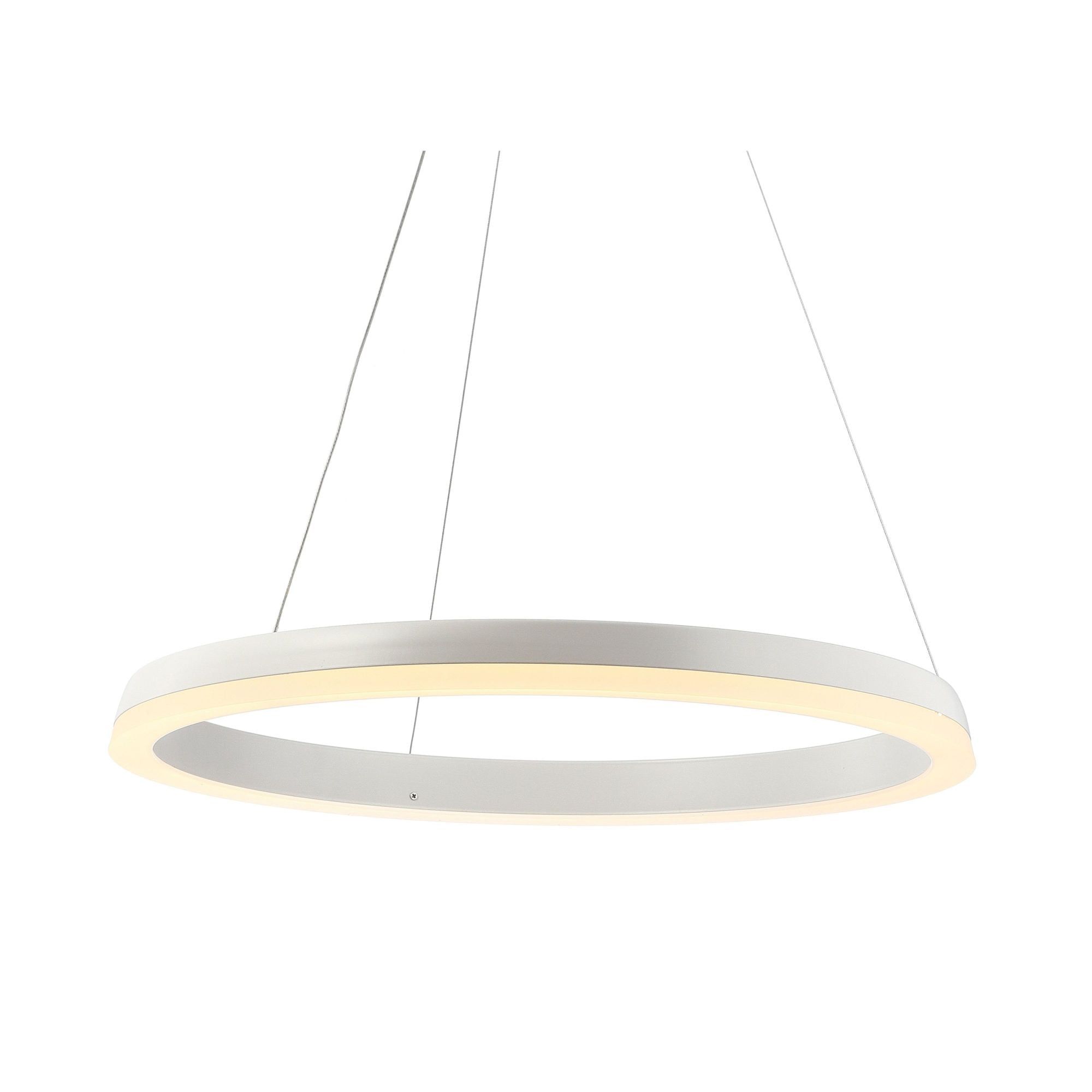 Baxter 72" Adjustable Matte White Aluminum LED Hoop Pendant Light