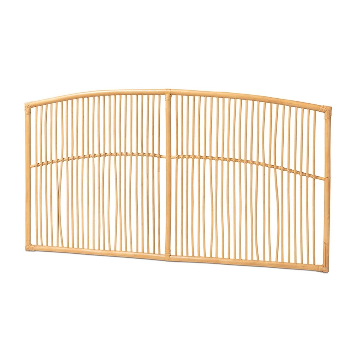 Natural Rattan Queen Size Wall-Mount Headboard