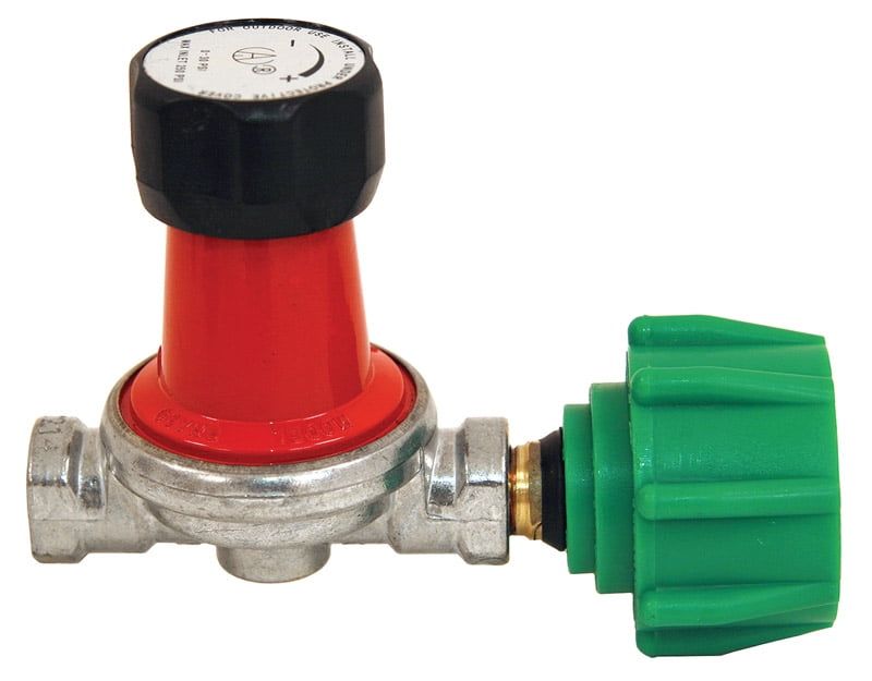 Bayou Classic Adjustable High Pressure Regulator with Green Valve