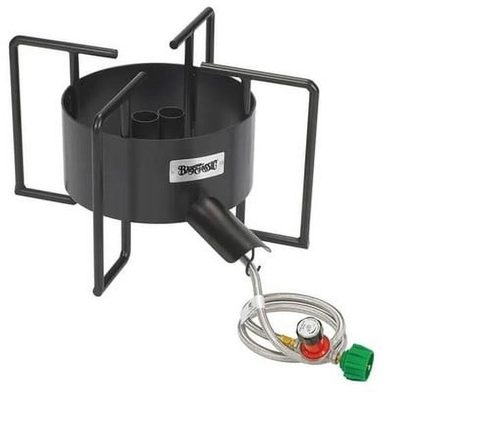 Black Steel Outdoor Double Jet Gas Cooker with 2 Burners