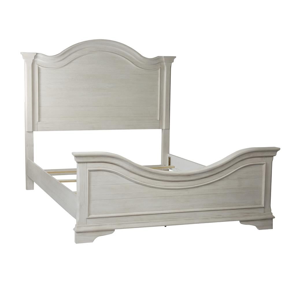 White King Upholstered Tufted Wood Panel Headboard