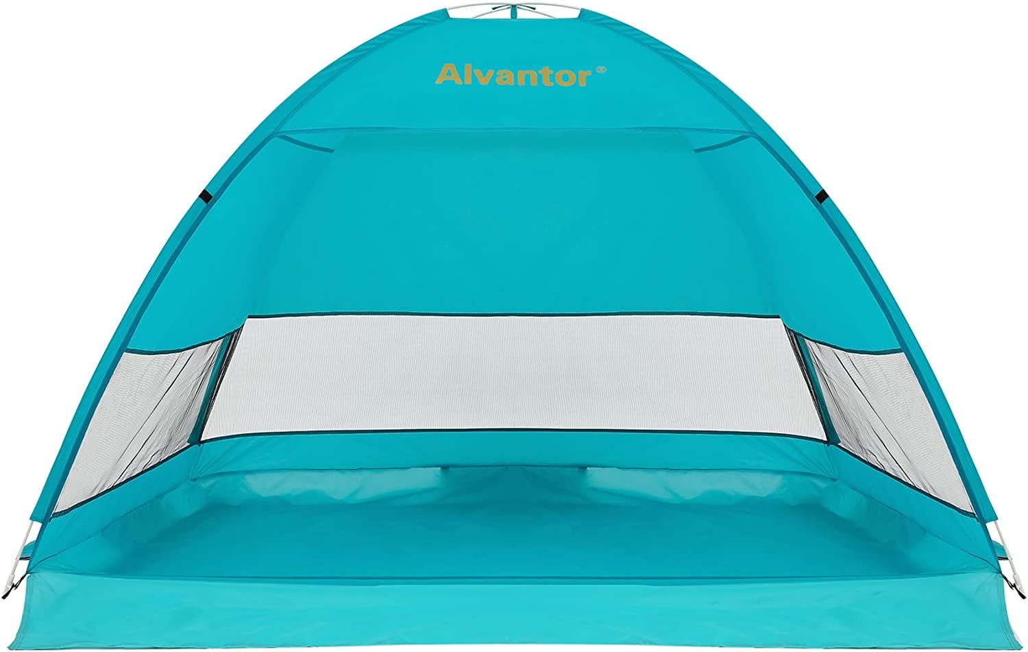 Blue Pop-Up Beach Tent with Carry Bag and UV Protection