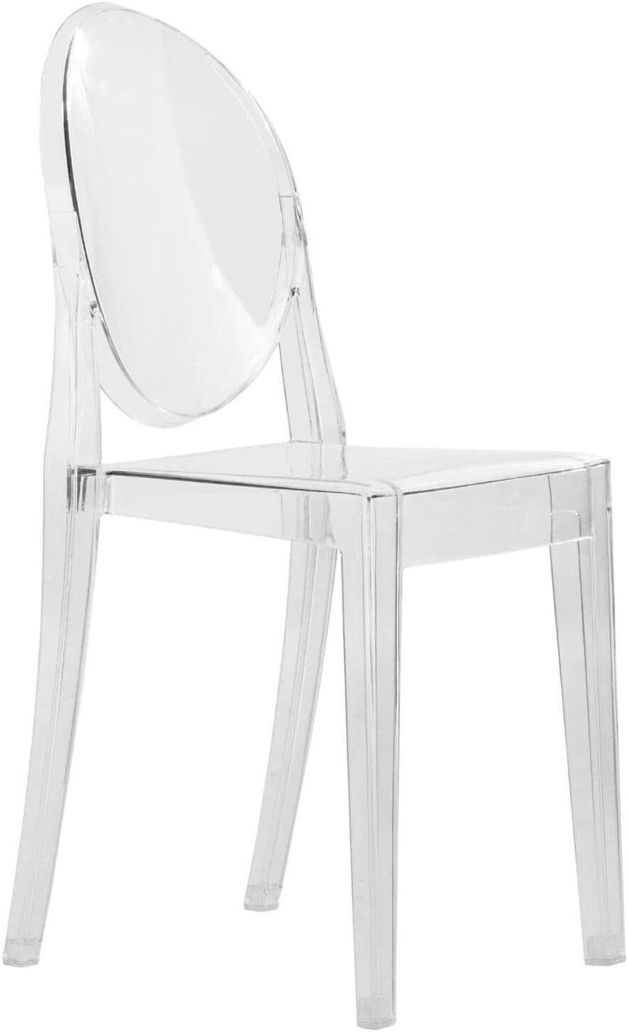 Marion Clear Acrylic Armless Modern Chair