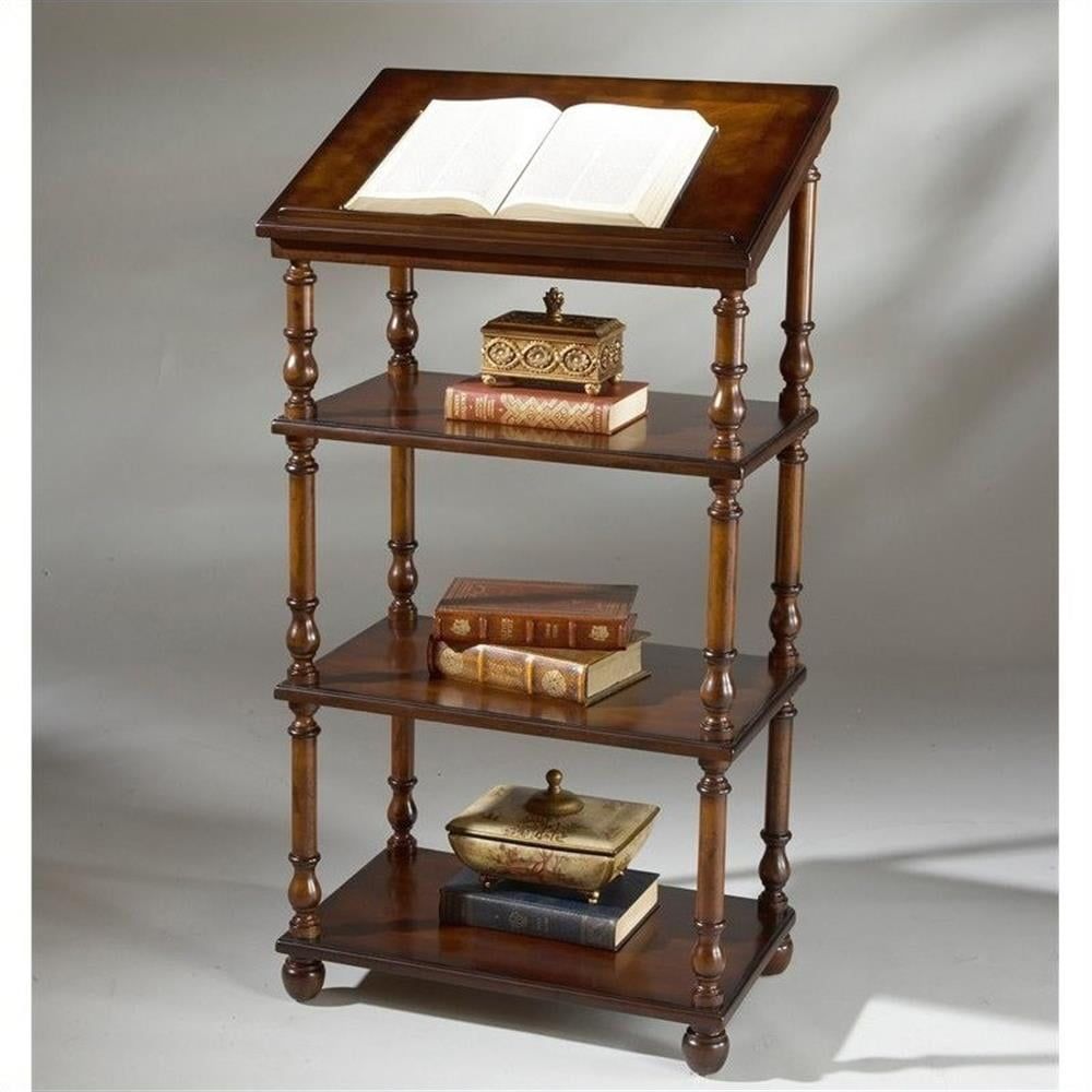 Plantation Cherry Traditional Rectangular Library Stand