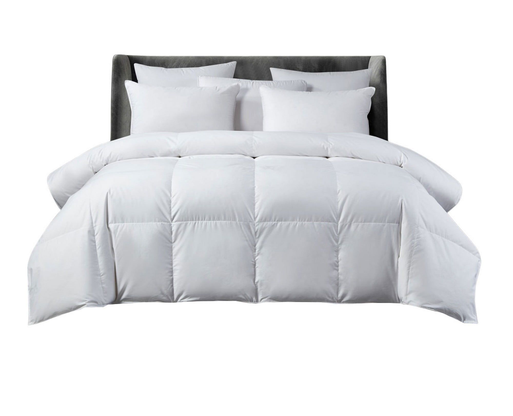 Full/Queen White Cotton Down Reversible Bedspread Set