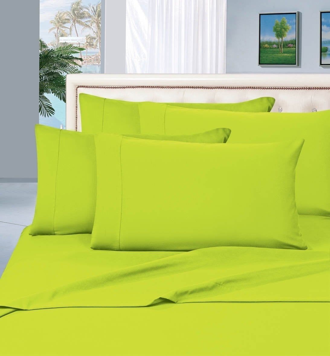 Lime Green Full Deep Pocket Microfiber Bed Sheet Set