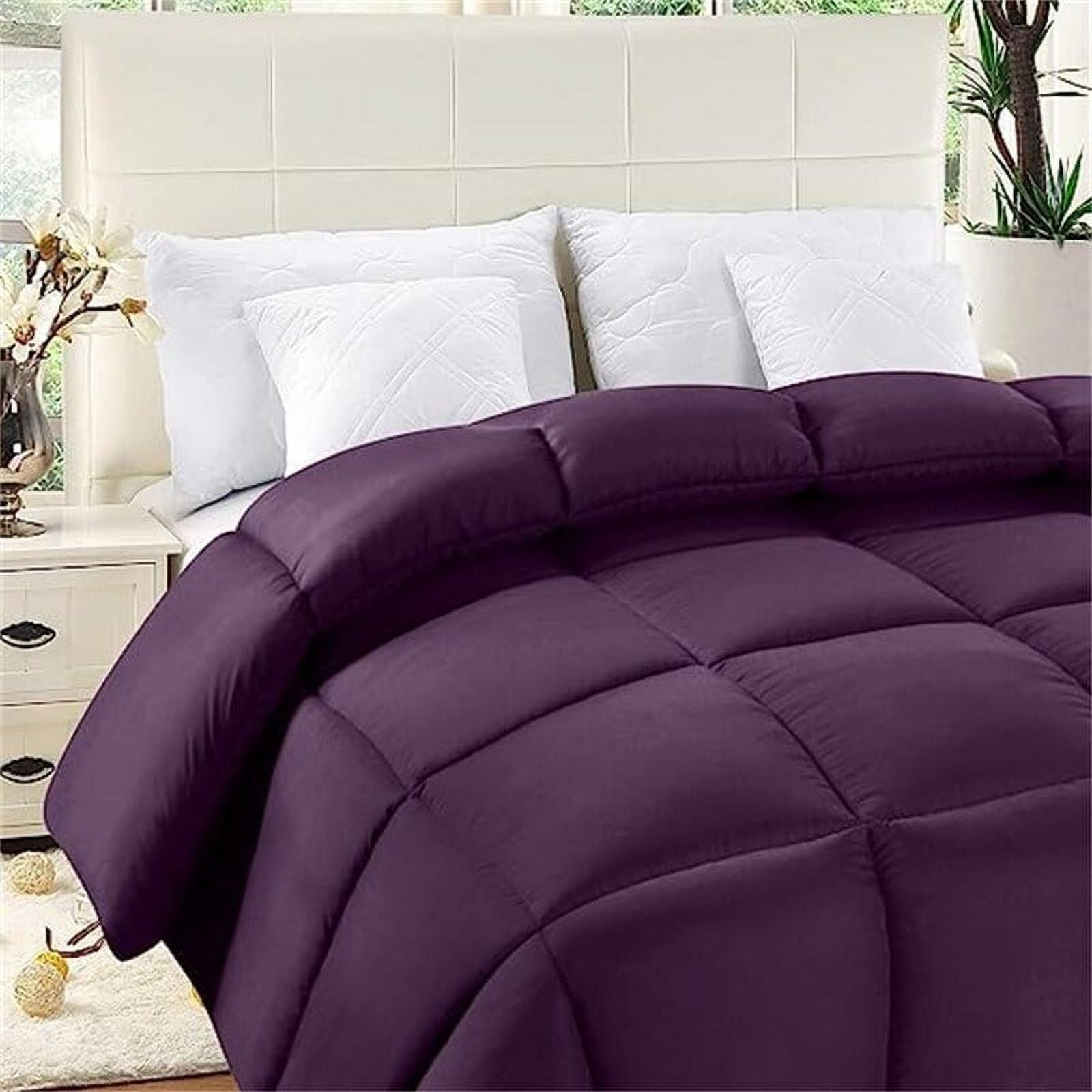 Queen Size Purple Microfiber All-Season Comforter Duvet Insert