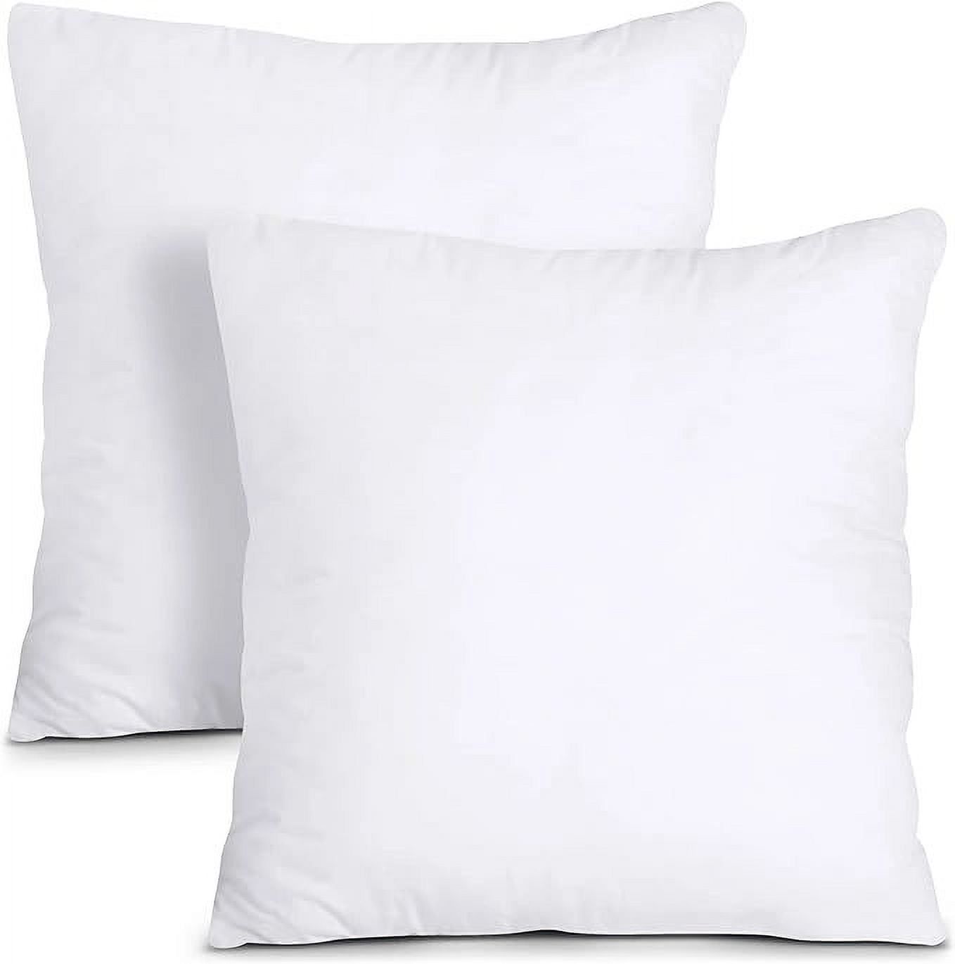 White Hypoallergenic 20" x 20" Indoor Pillow Inserts Set of 2