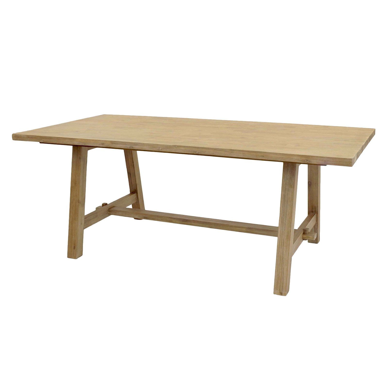 Bedford Transitional 79" Rectangular Dining Table, Brushed Smoke