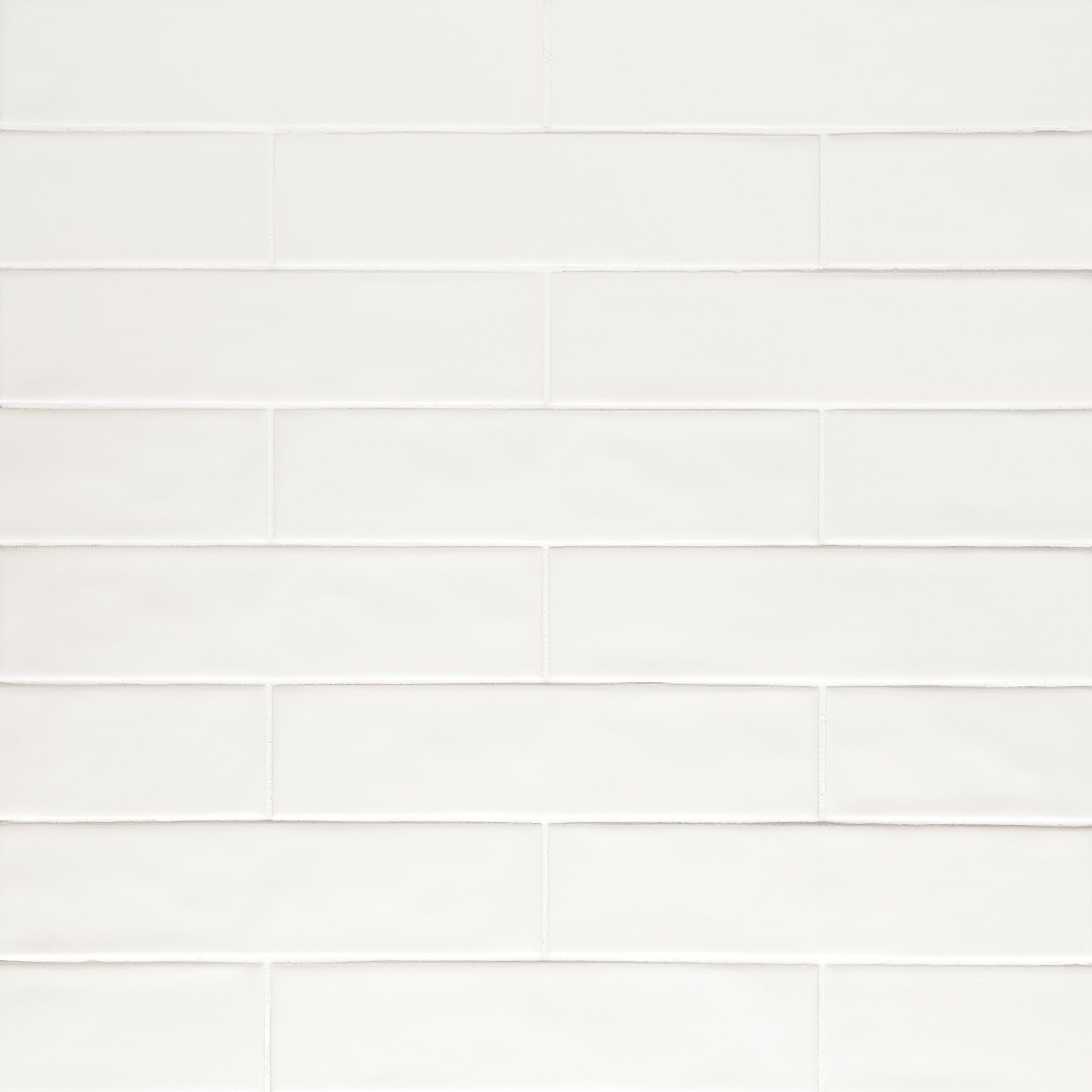 Clara Matte White Porcelain Subway Tile 2.75 x 11