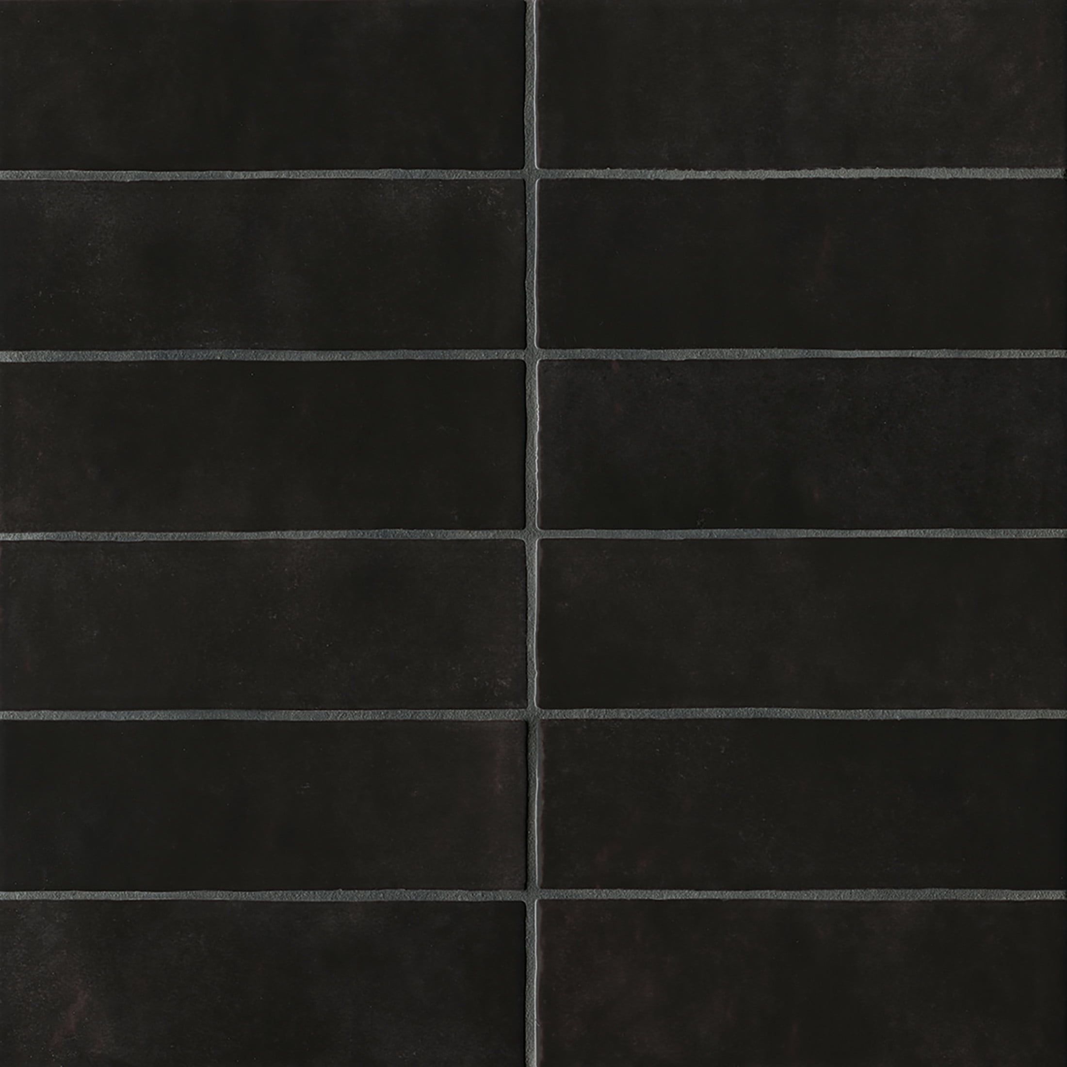 Black Gloss Ceramic Wall Tile for Kitchen and Bathroom, 3 x 8