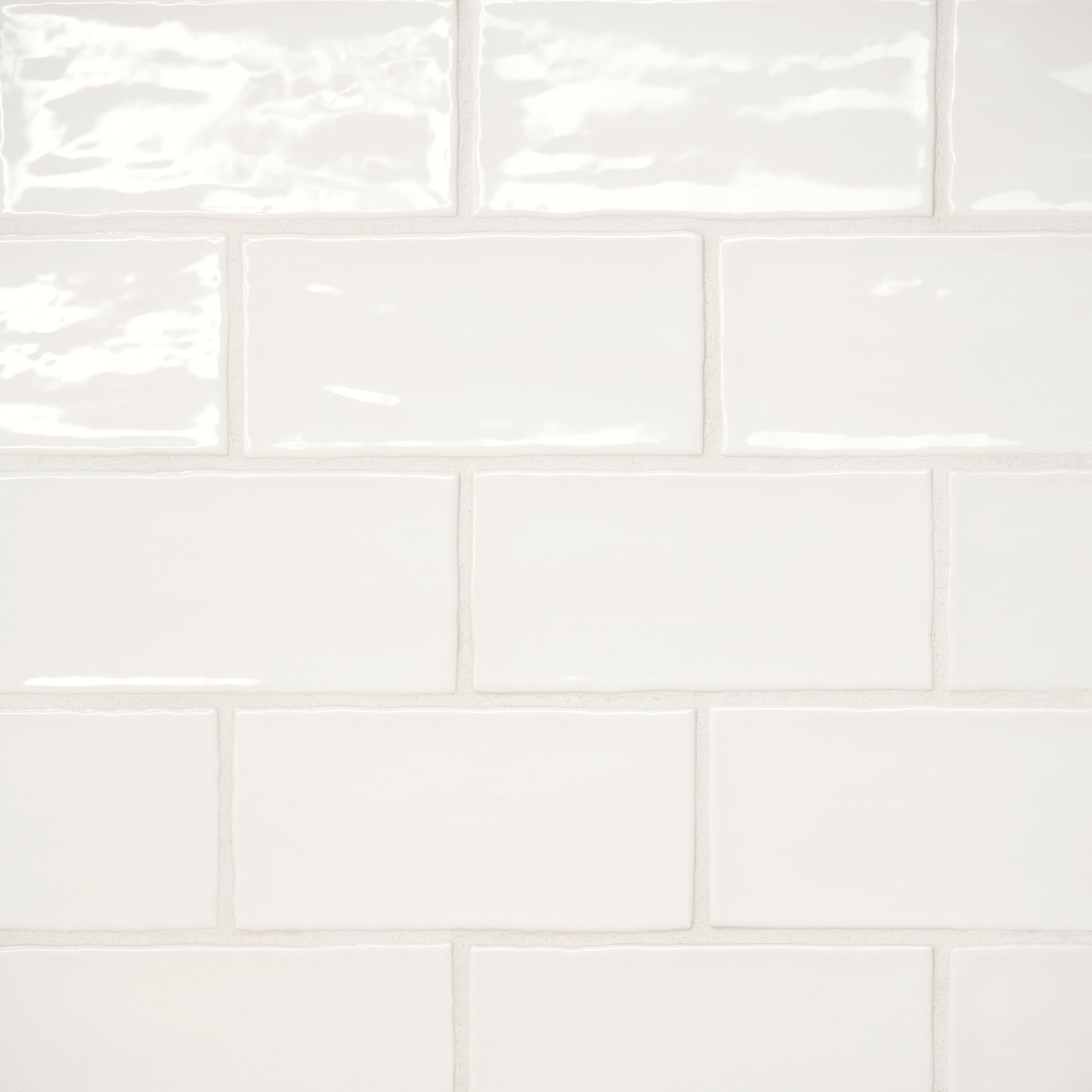 Marin Glossy White Ceramic Subway Wall Tile
