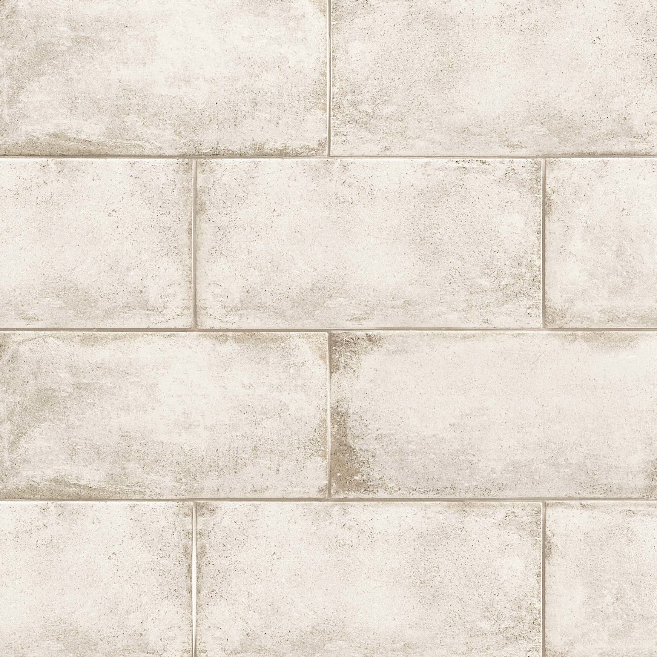 Vivace 9 x 18 Matte Rice Porcelain Tile with Concrete Look