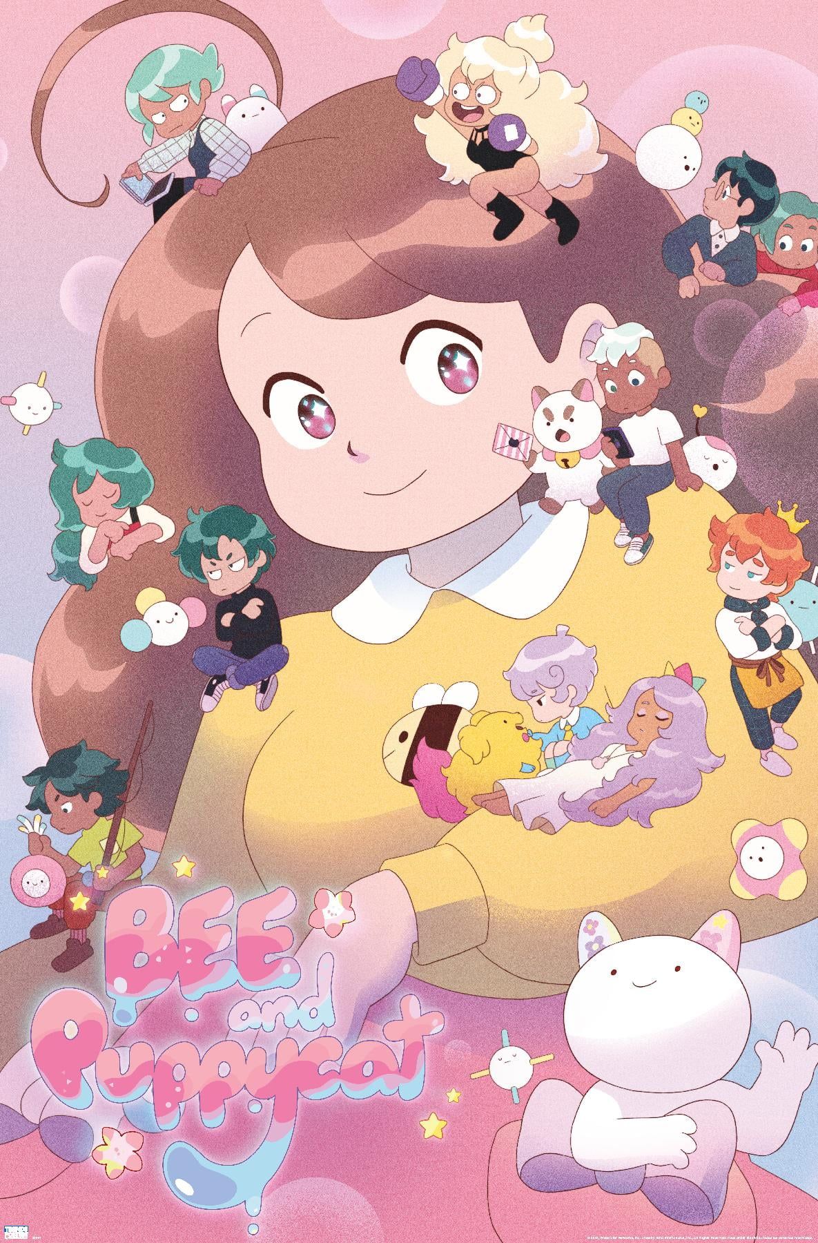 Bee and Puppycat Multicolor Glossy Art Poster for Kids