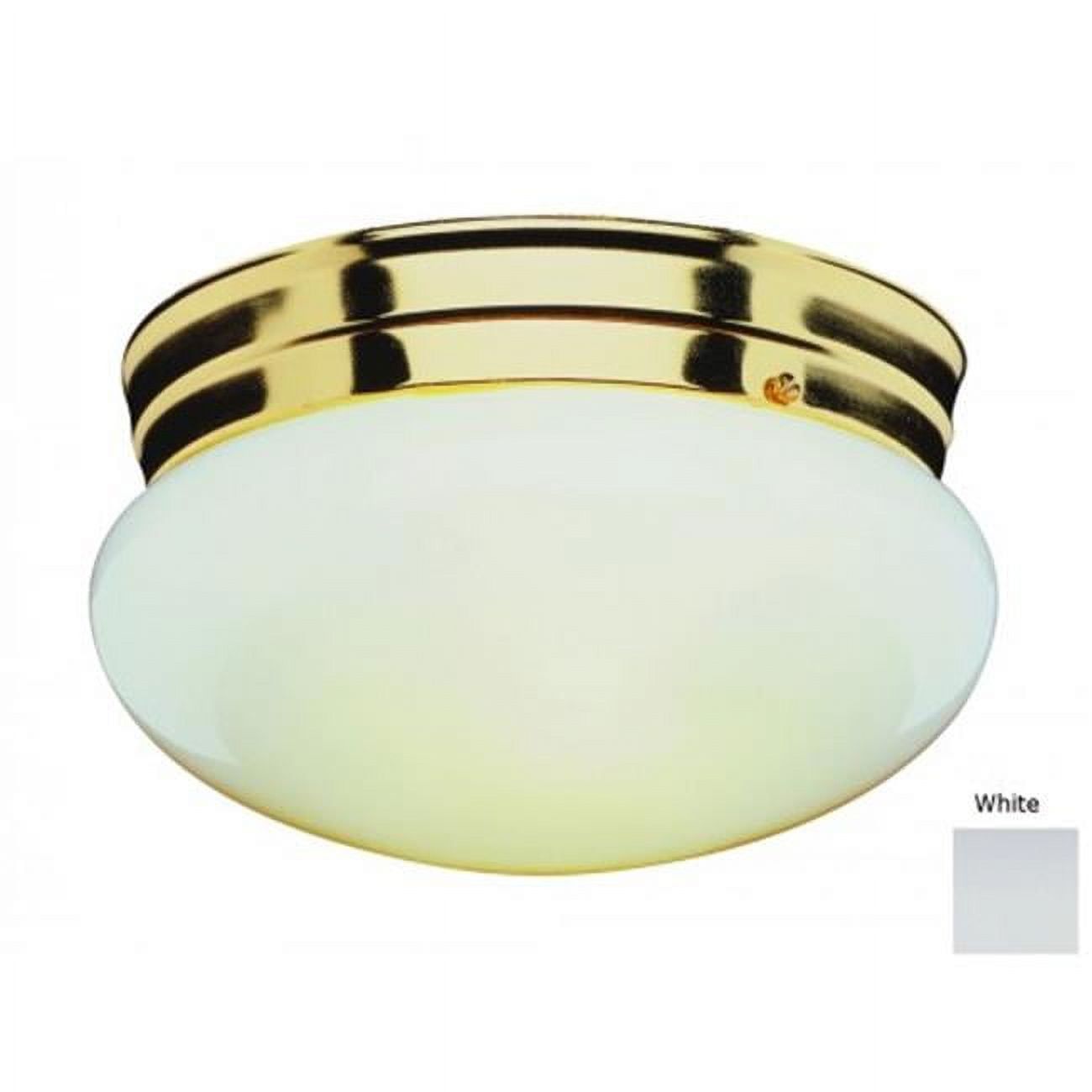 Dash 8" White Opal Glass Flush Mount Ceiling Fixture