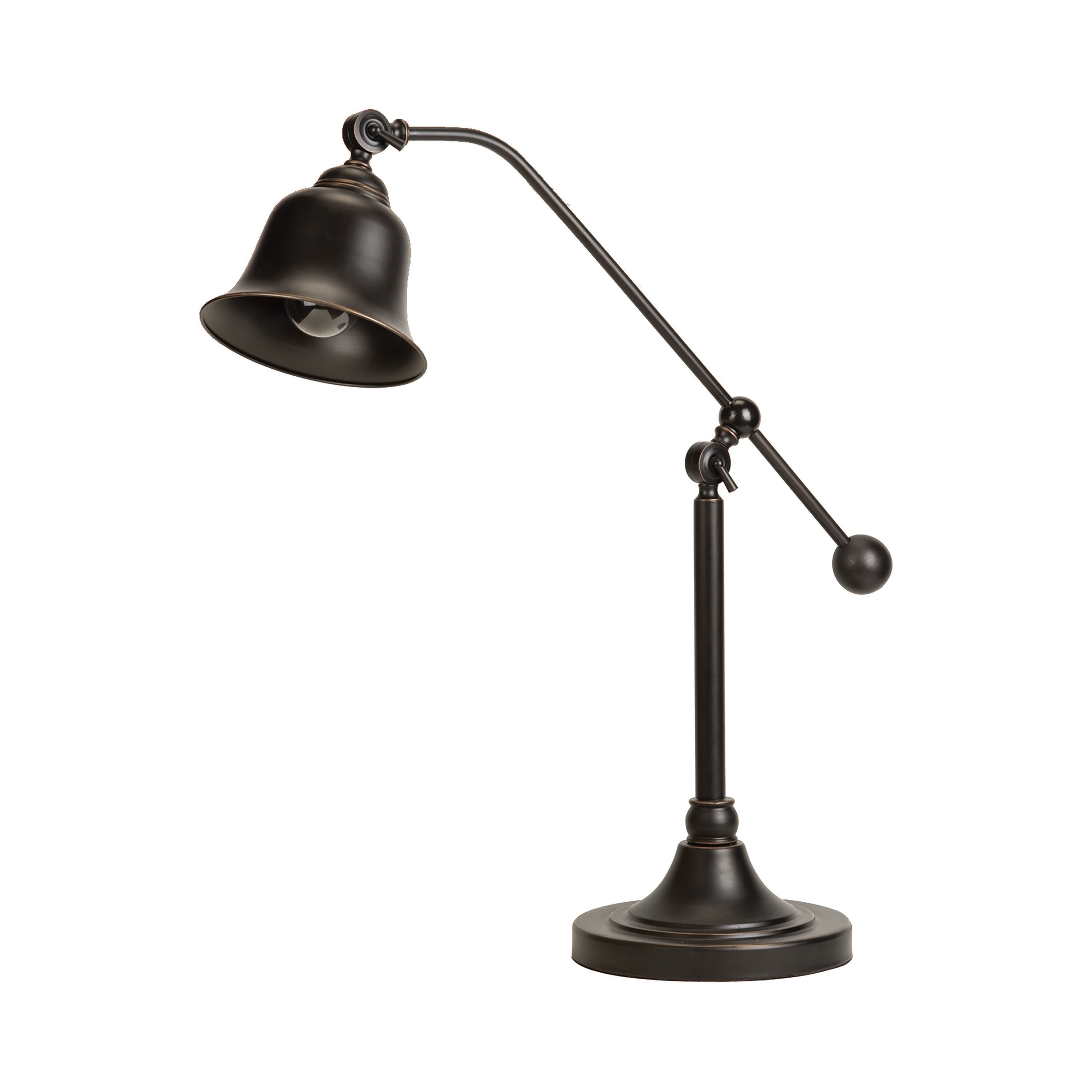 Adjustable Bronze Bell Shade Desk Lamp