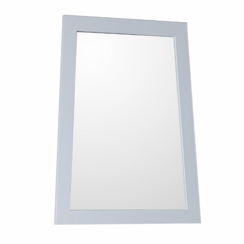 Ladder-Shape White Wood Rectangular Vanity Mirror 22"x28"