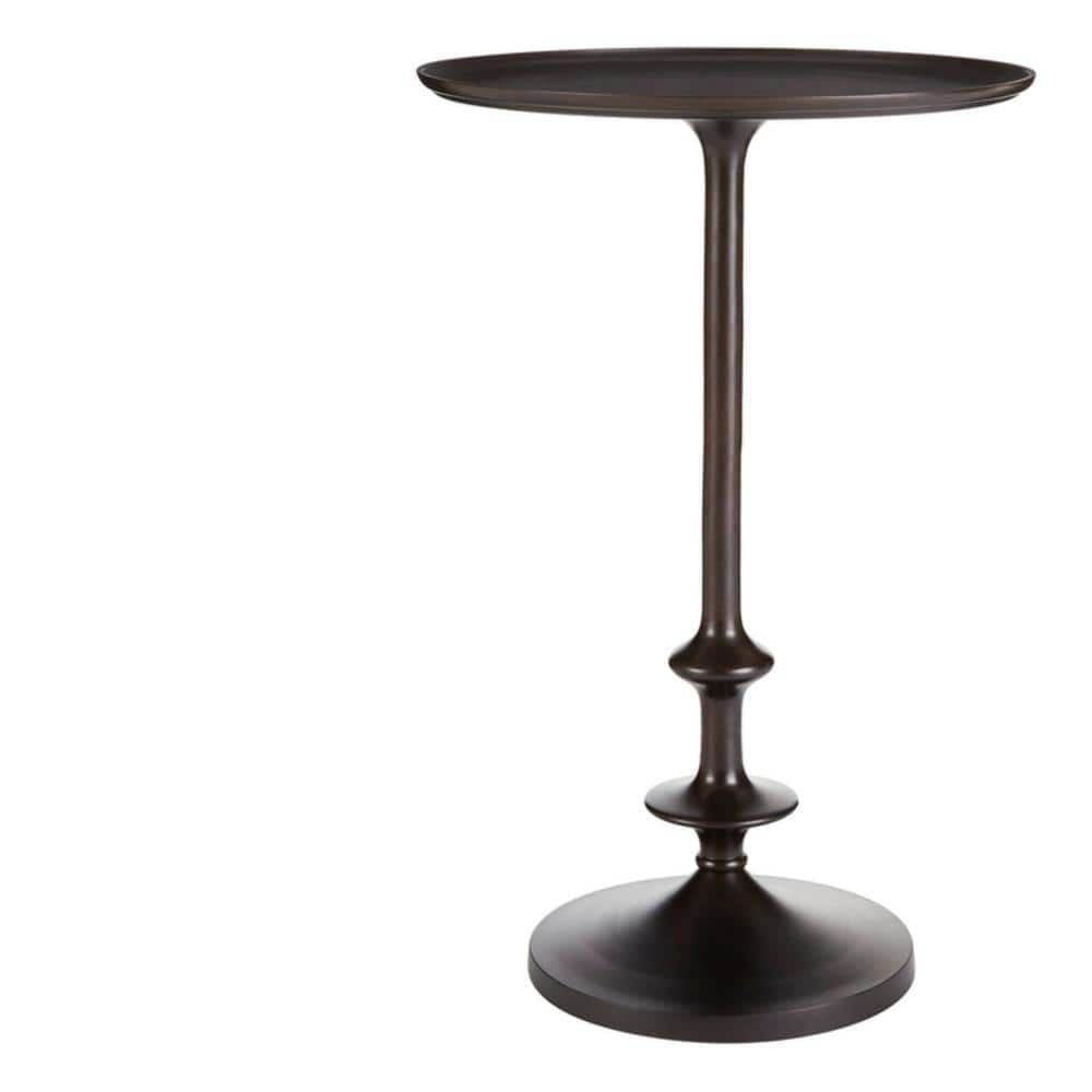 Bellkirk Round Dark Bronze Metal Accent End Table