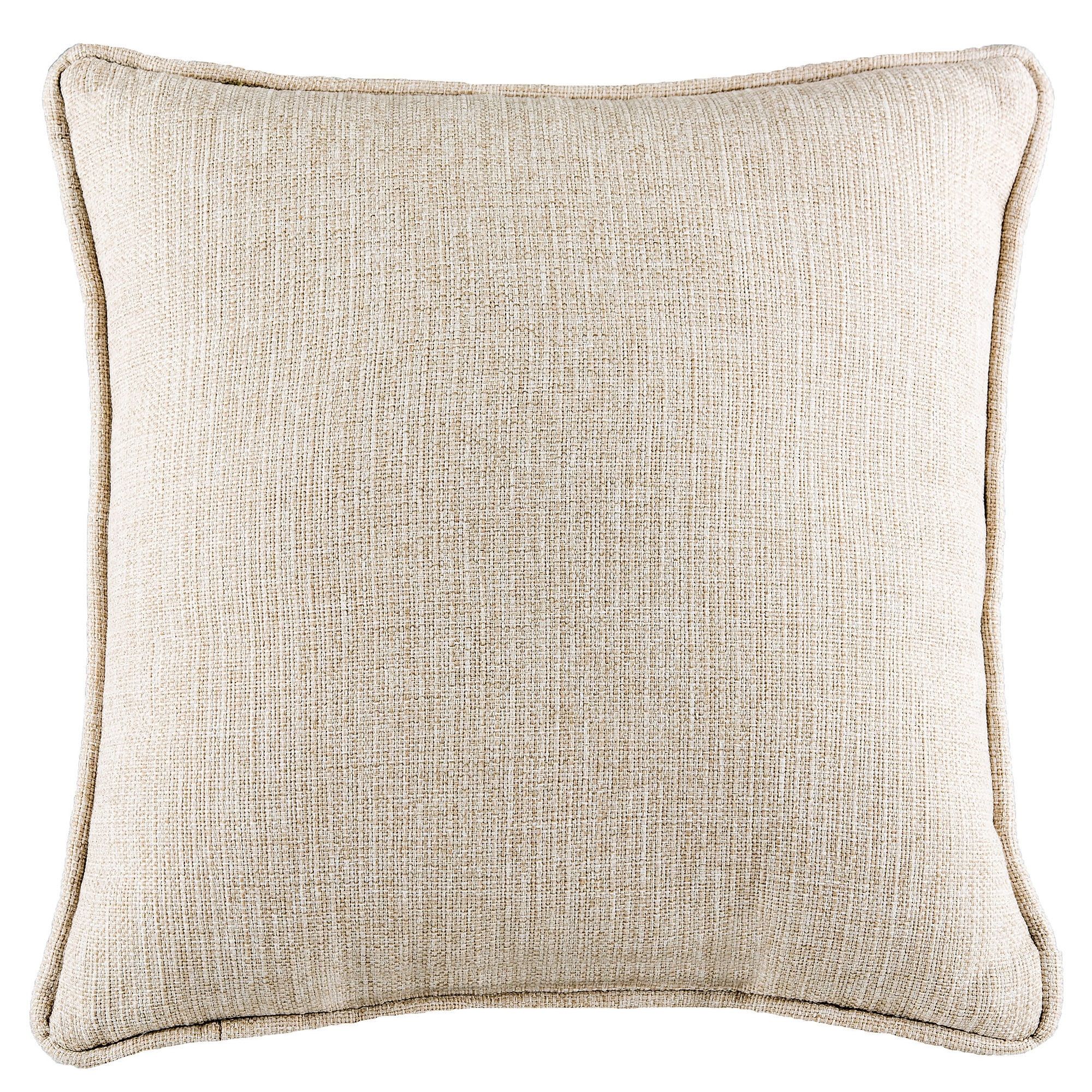 Belmont Cream Cotton-Polyester Blend Square Pillow