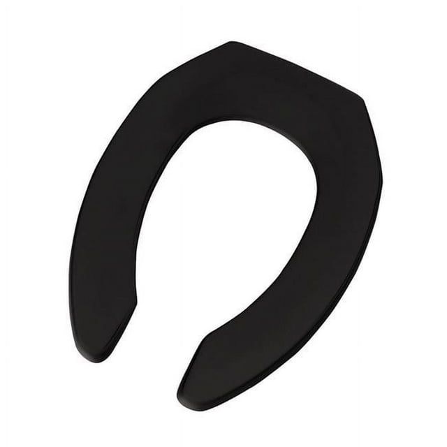 Black Elongated Open Front Commercial Plastic Toilet Seat