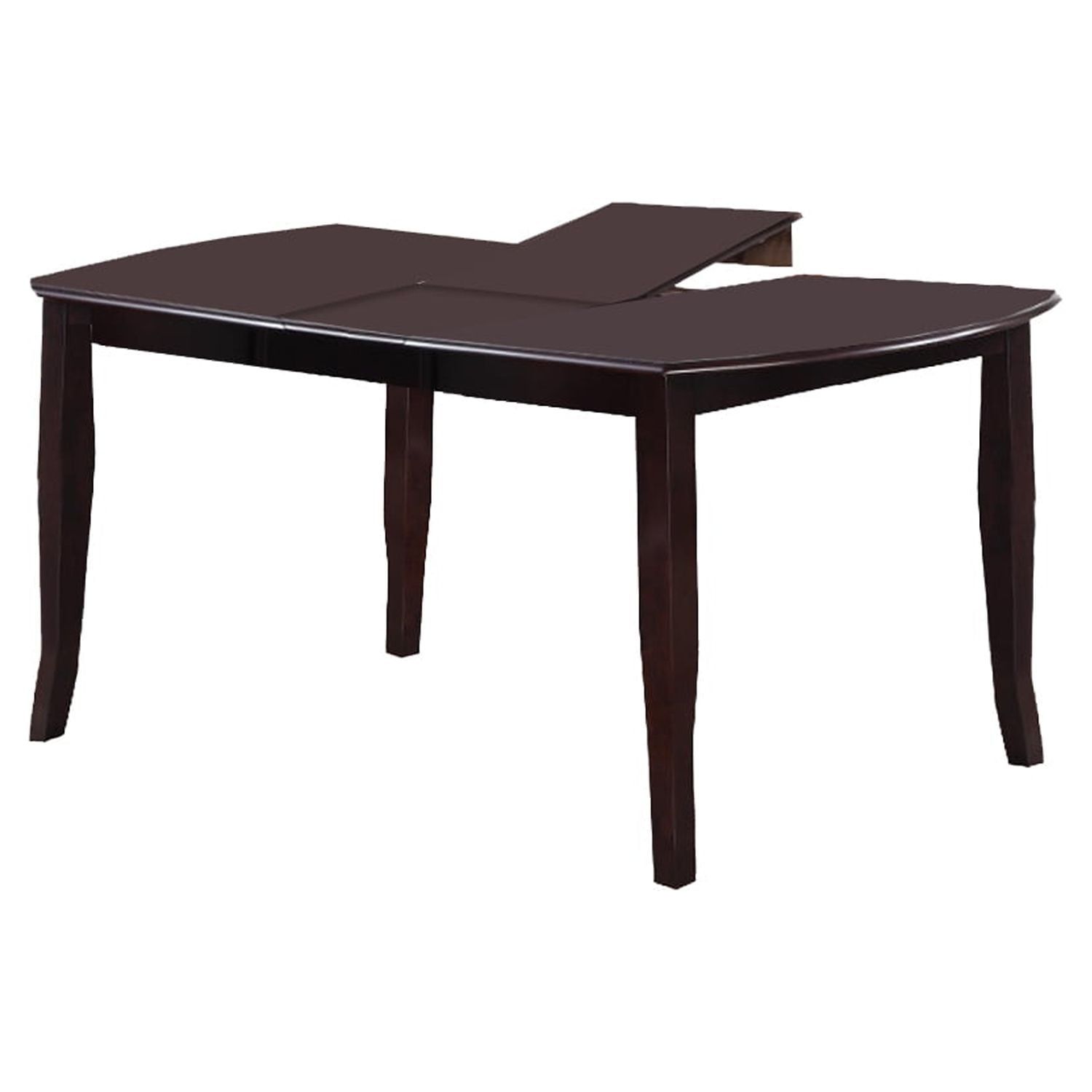 Brown Rectangular Extendable Wood Dining Table with Butterfly Leaf