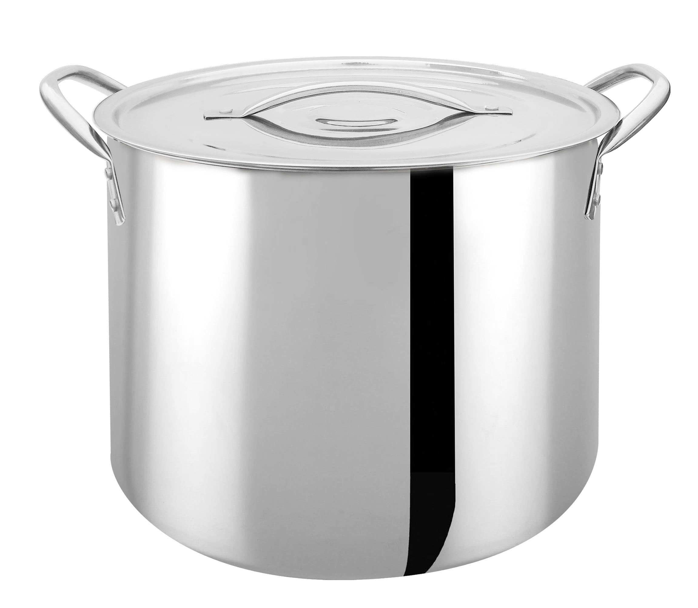 Bene Casa 8 Quart Silver Stainless Steel Stock Pot