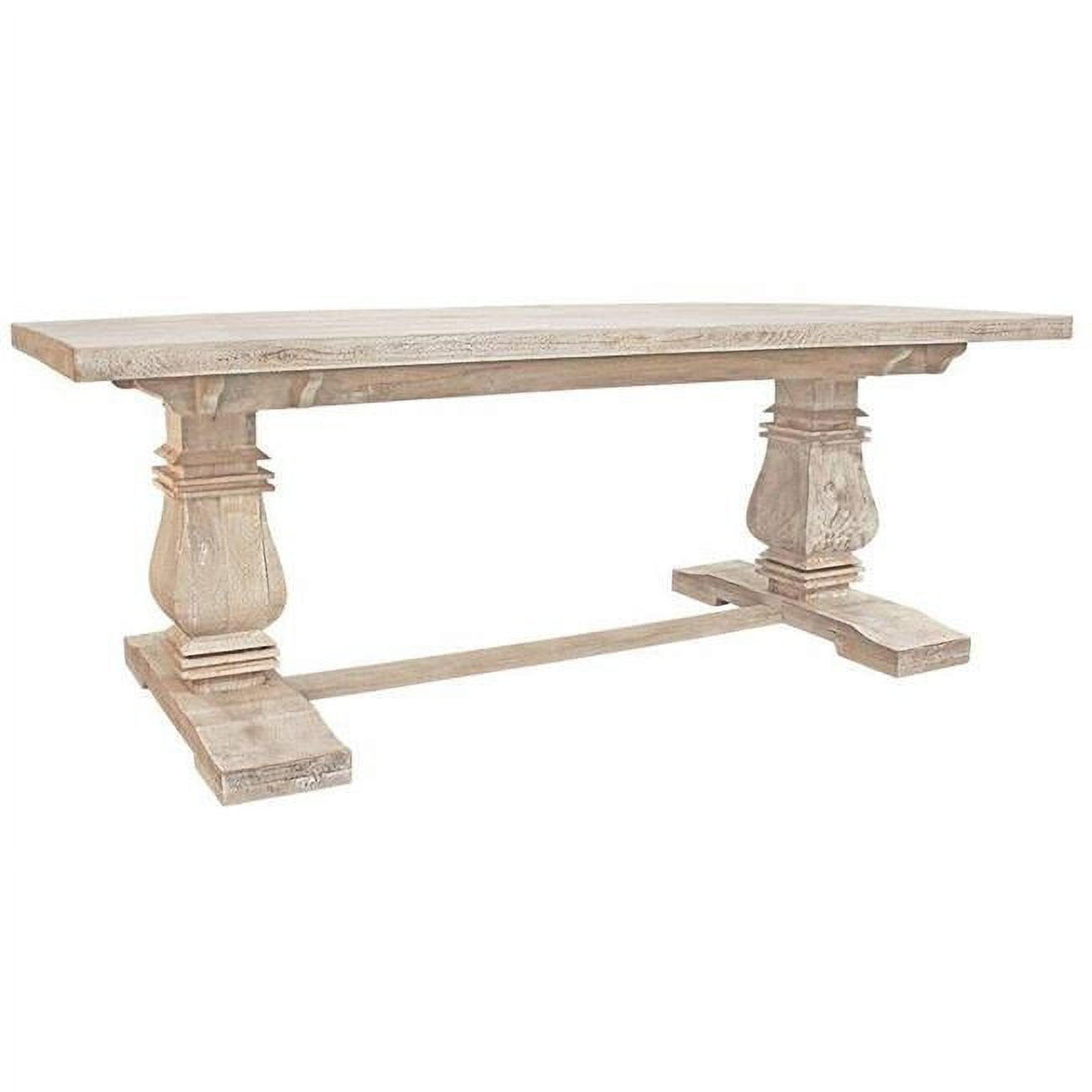 Benedict Rectangular White Wash Mango Wood Dining Table