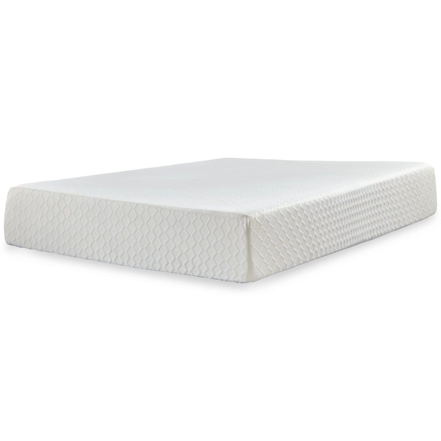 Jeny Queen 12-Inch White Memory Foam Mattress with Stretch Cover