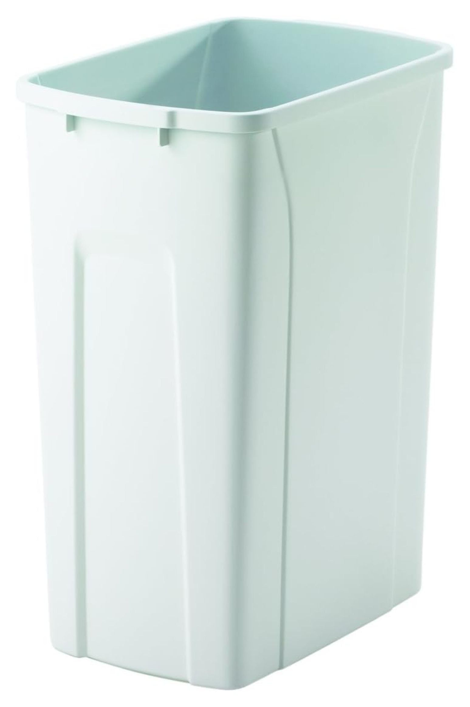 White 35 Quart Plastic Pull-Out Kitchen Trash Bin