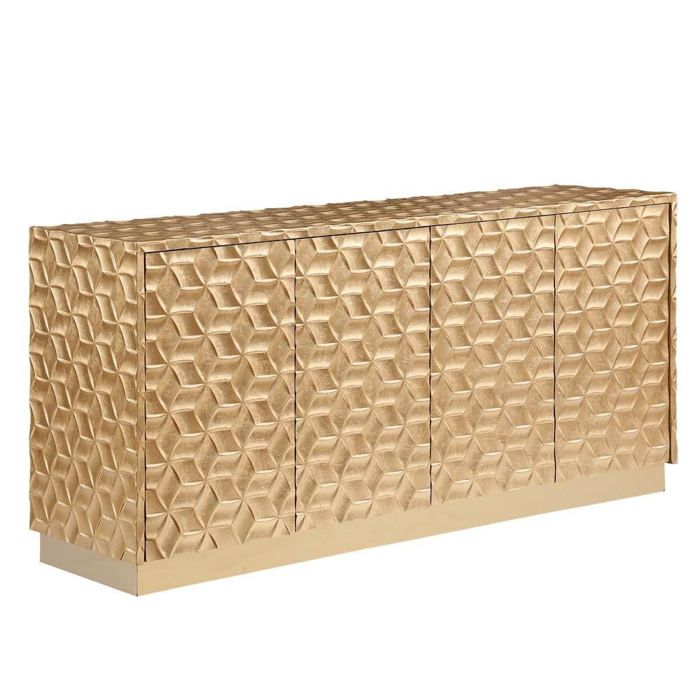 Genova 65'' Gold Metallic Sheen Sideboard