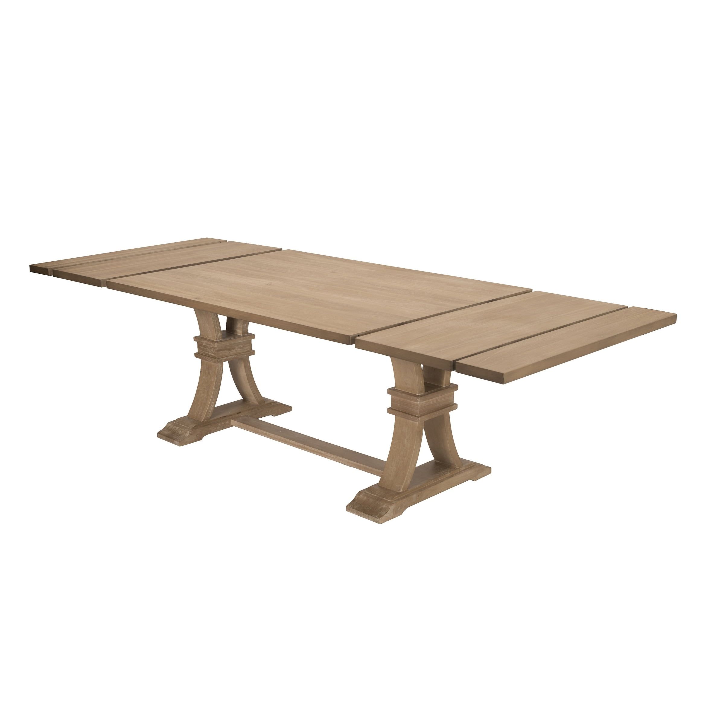 Rustic Natural Reclaimed Wood Extendable Dining Table