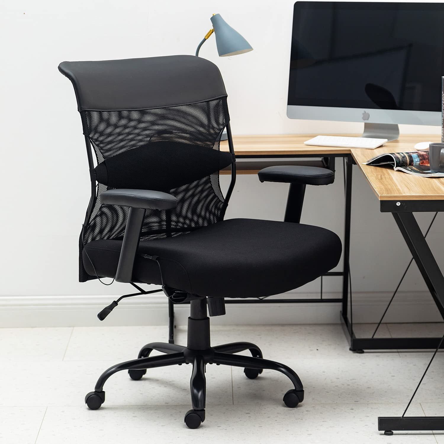 Black Mesh Adjustable Swivel Executive Office Chair