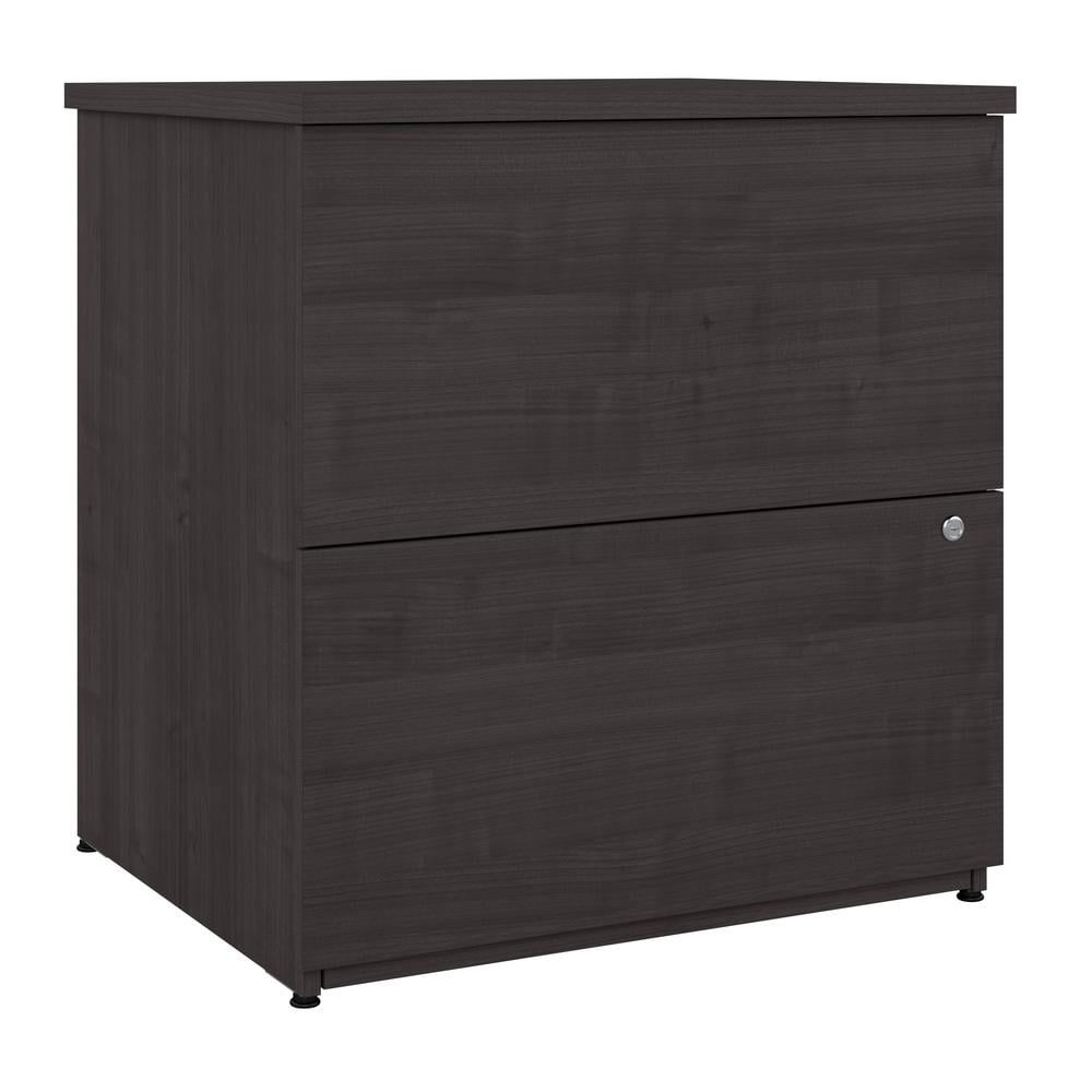 Contemporary Brown 2-Drawer Legal Size Lateral File Cabinet