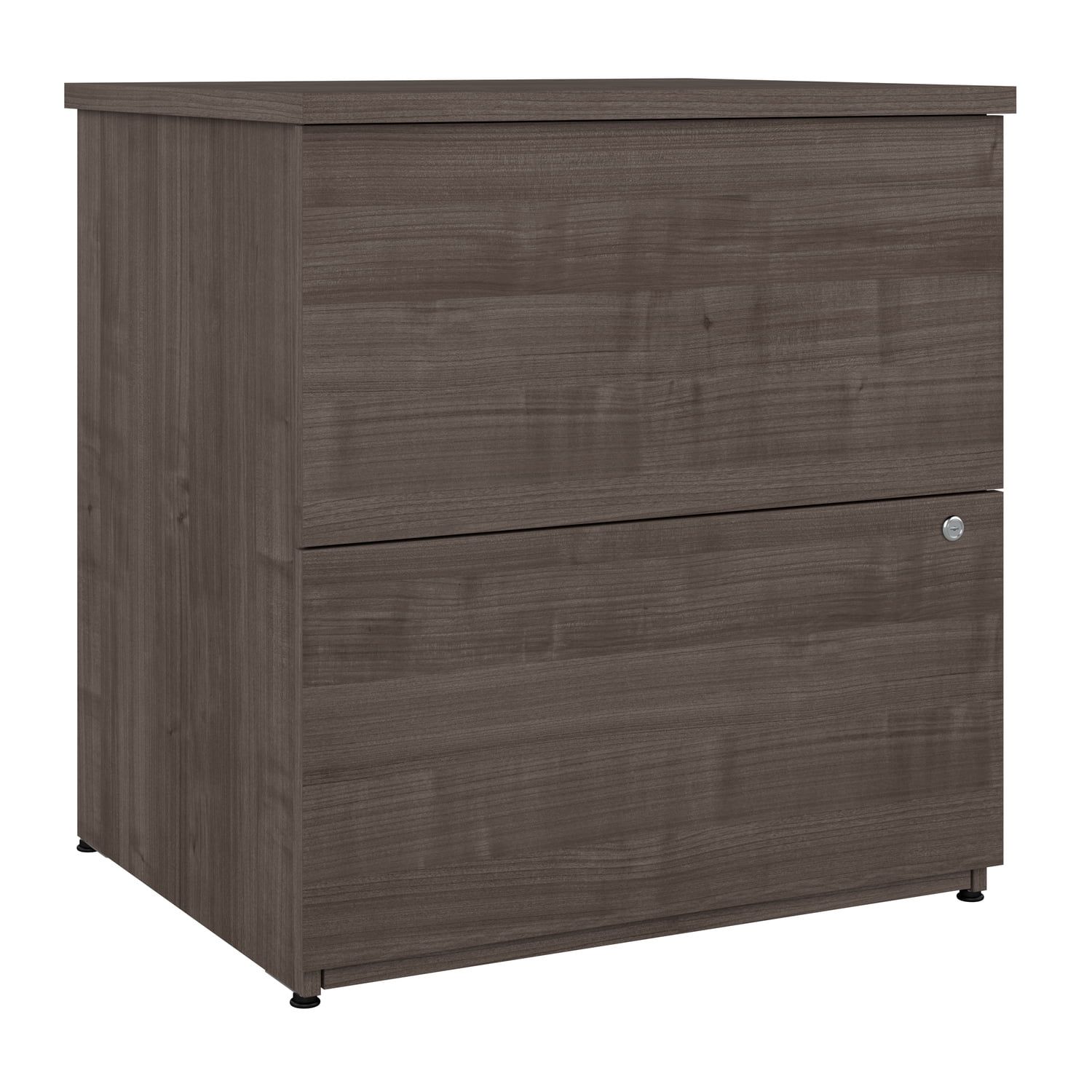 Brown 2-Drawer Lockable Lateral File Cabinet